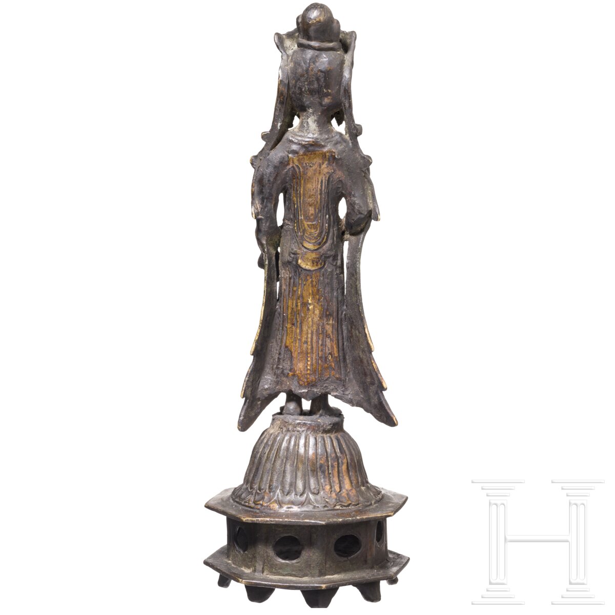 Vergoldete Bronzestatuette Avalokiteshvaras, Korea, Vereinigtes Silla (668 - 935) - Image 4 of 4