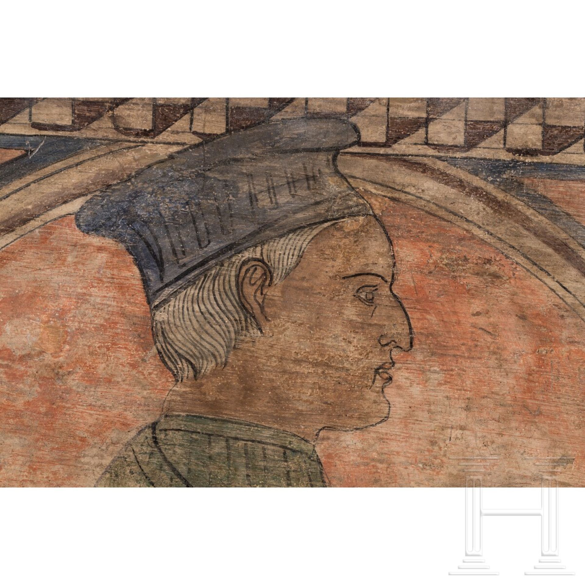 Ein Paar bemalte Holzpaneele, Florenz, um 1430/40 - Image 5 of 10
