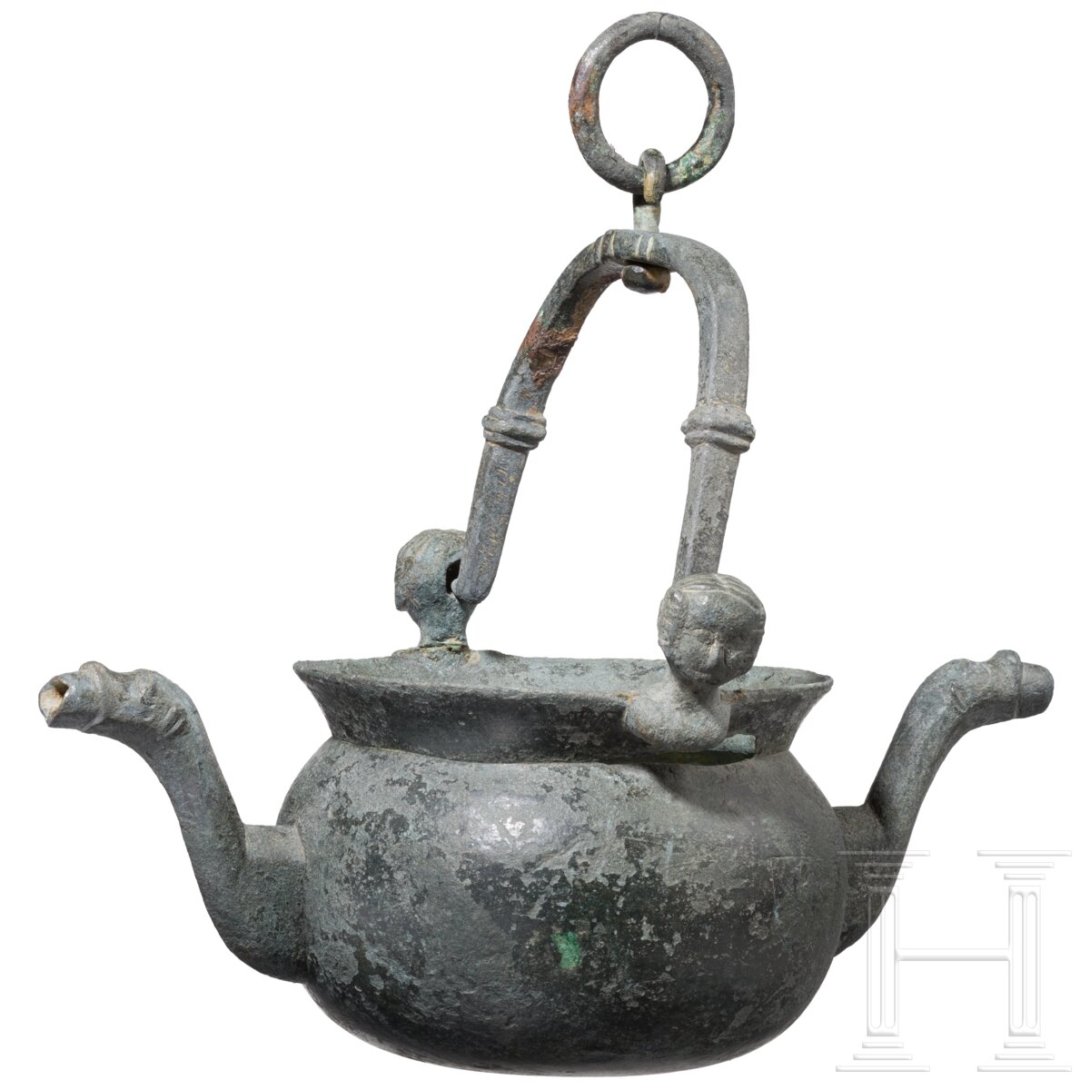 Lavabo (Bronzekessel) mit Frauenköpfen, flämisch, 16. Jhdt. - Image 2 of 6