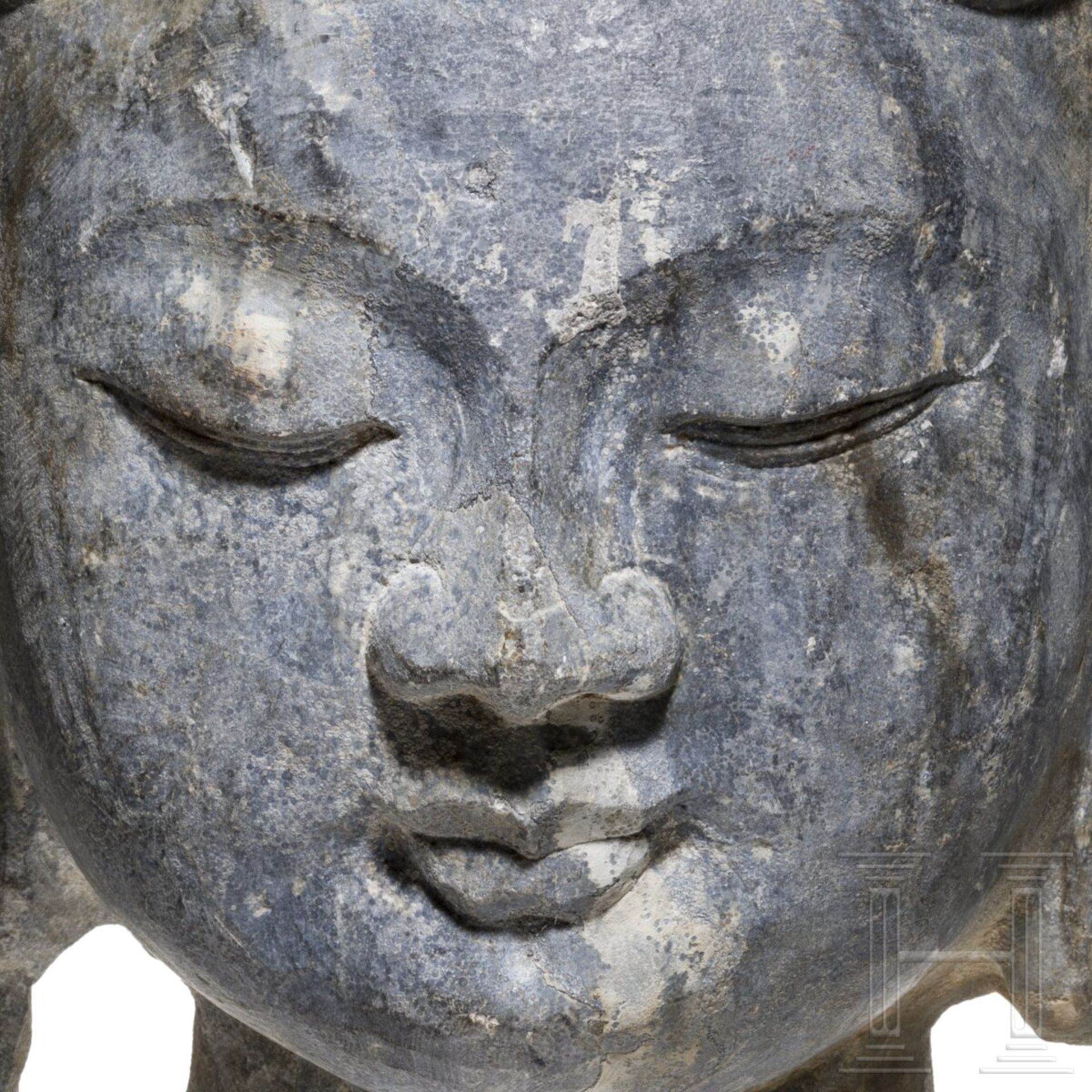 Kopf eines Bodhisattvas, China, wohl Shandong-Region, ca. 6. Jhdt. - Bild 6 aus 6