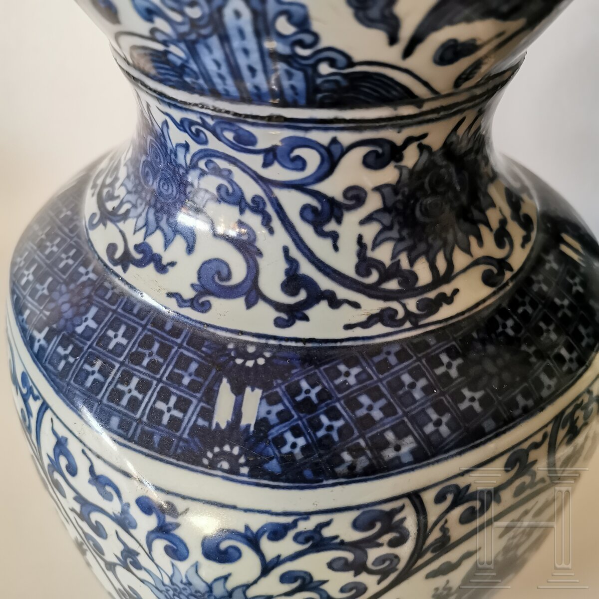 Große blau-weiße Doppelkürbisvase, China, wohl Wanli-Periode - Image 10 of 13