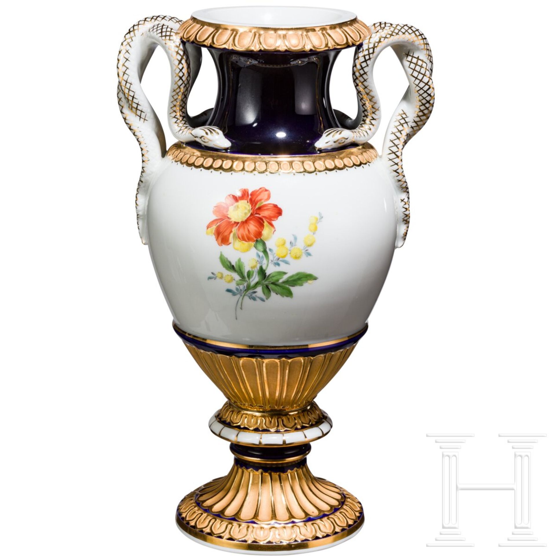 Schlangenhenkelvase, Meissen, um 1920 - Bild 2 aus 6