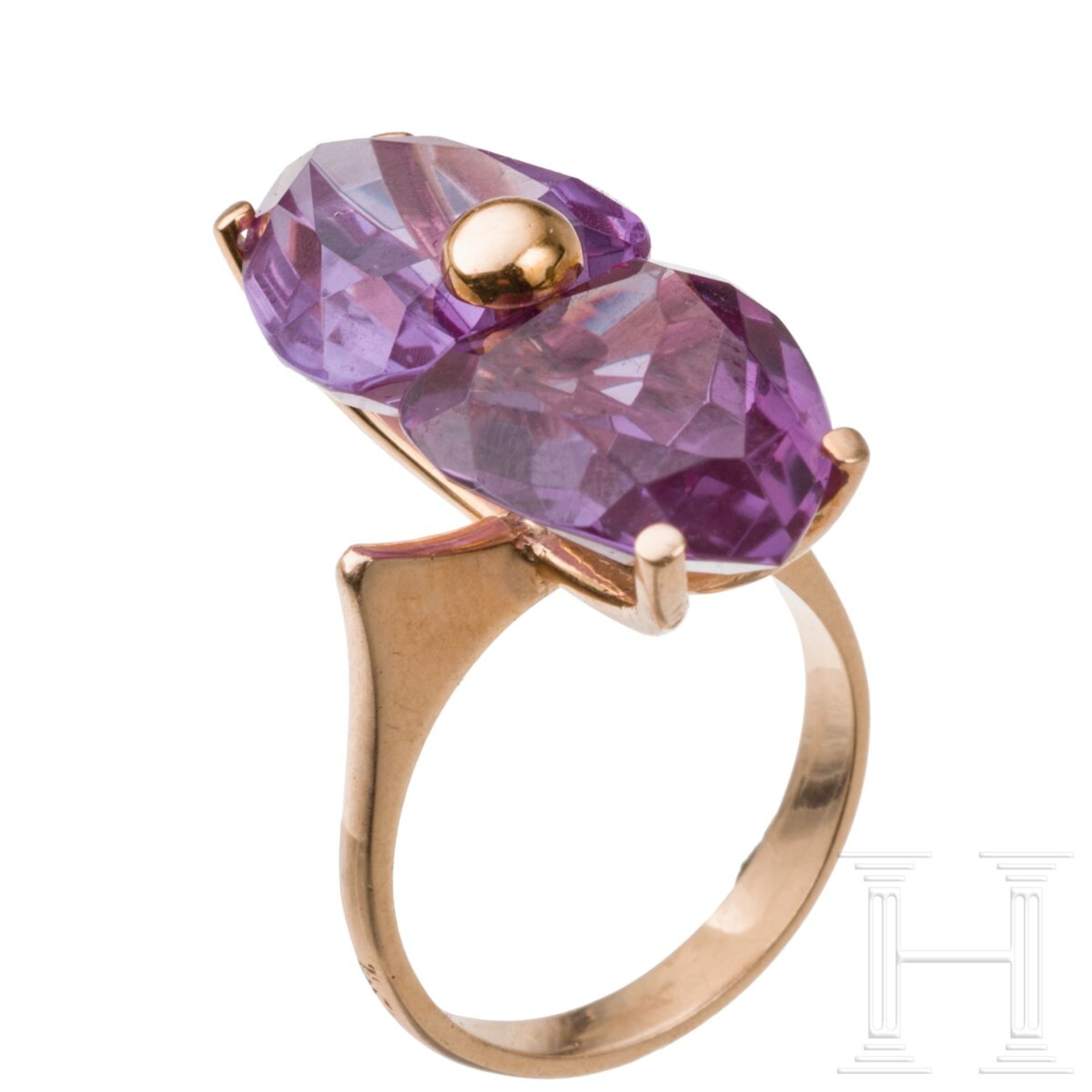 Außergewöhnlicher Ring mit Amethysten - Image 2 of 5