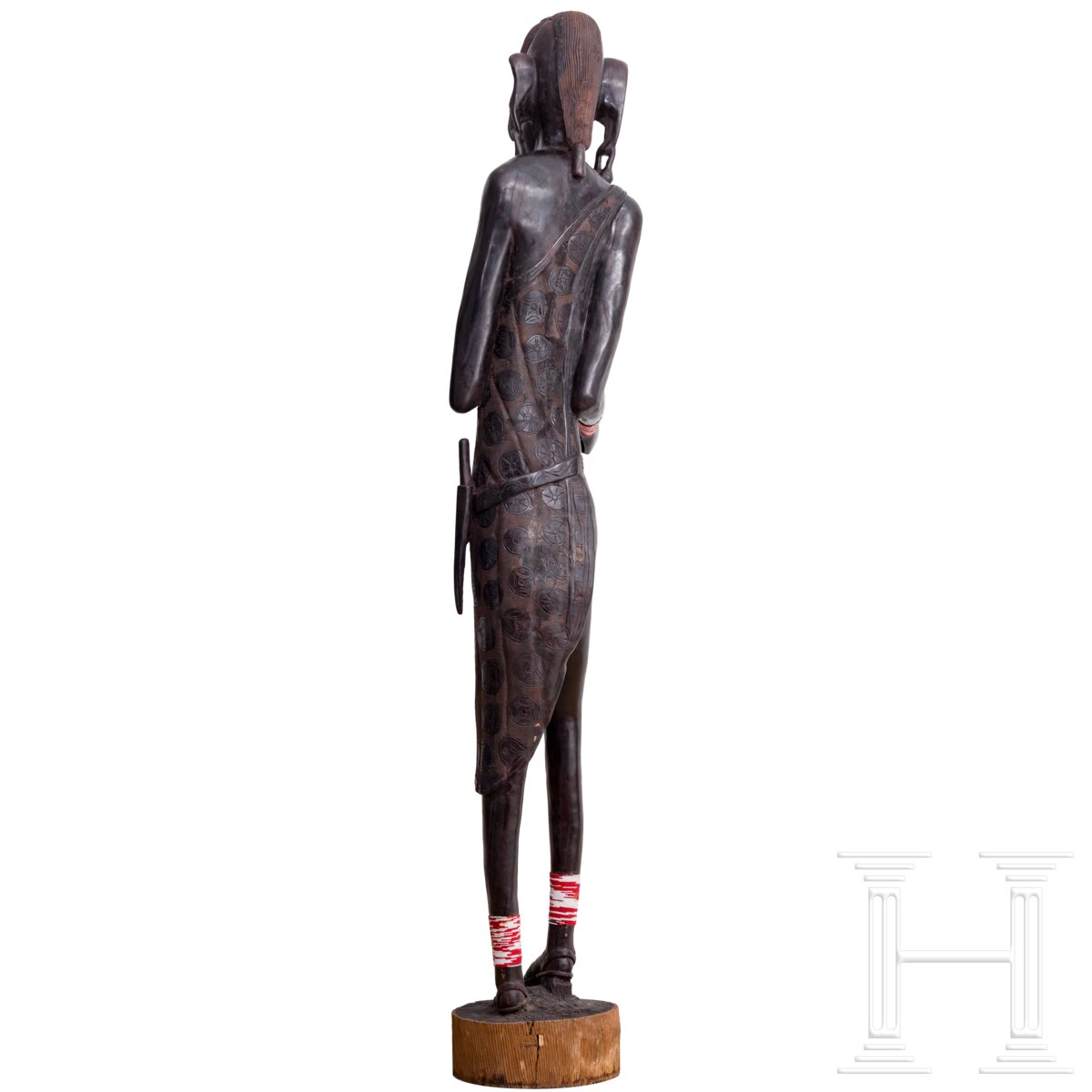 Überlebensgroße Skulptur eines Mannes, Kenia, 20. Jhdt. - Image 3 of 7