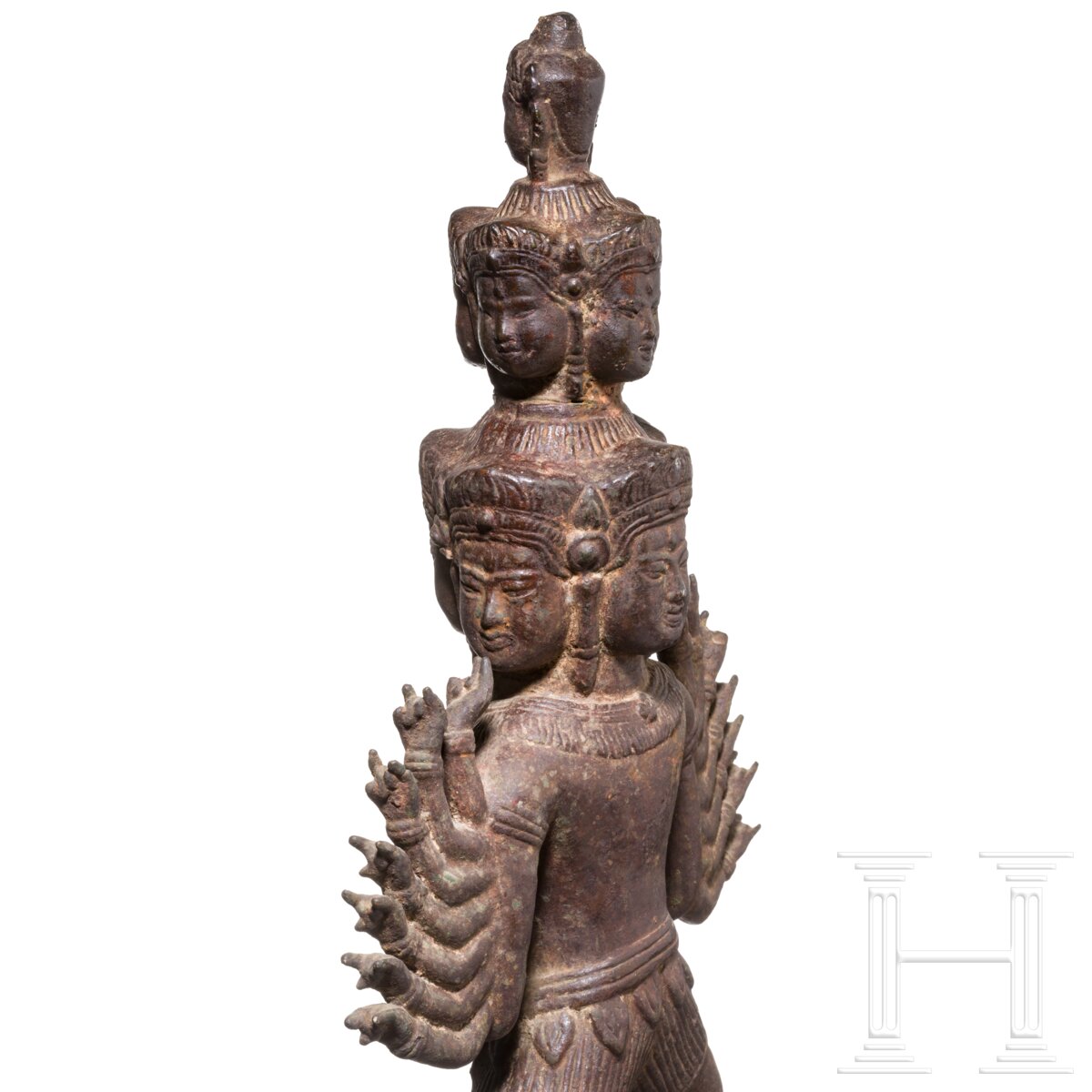 Bronze-Statuette einer tanzenden Hevajra (Ardhaparyanka), Bayon-Stil, Kambodscha, Khmer-Reich, 12. - - Image 3 of 4