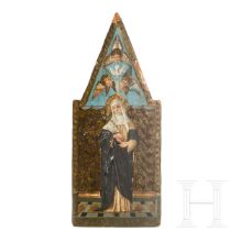 Kleines Tafelbild mit der Hl. Katharina von Siena, toskanisch, Mitte 15. Jhdt.