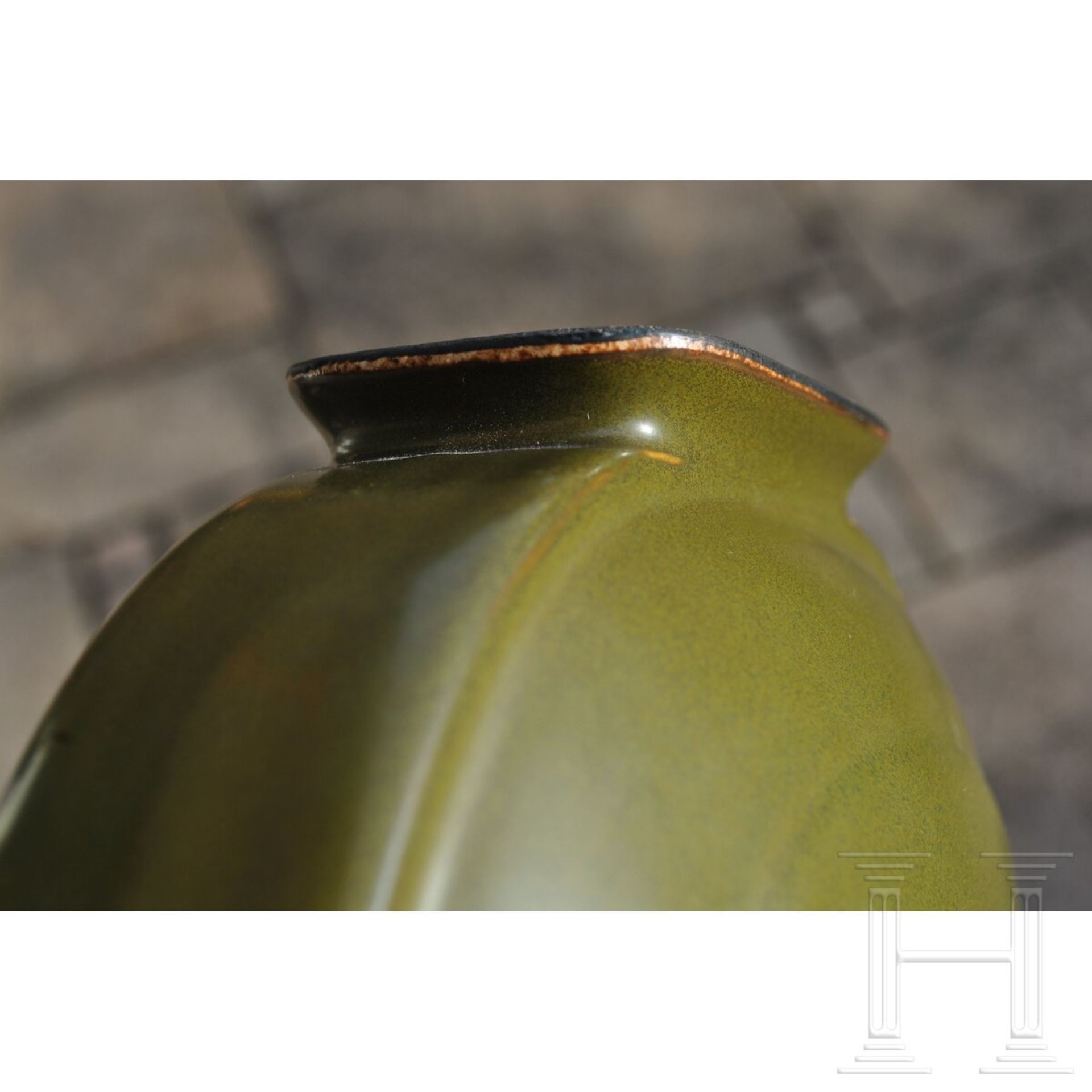 Vase (moon flask) mit "Teadust"-Glasur und Qianlong-Sechszeichenmarke, China, wohl aus der Zeit (171 - Image 21 of 29