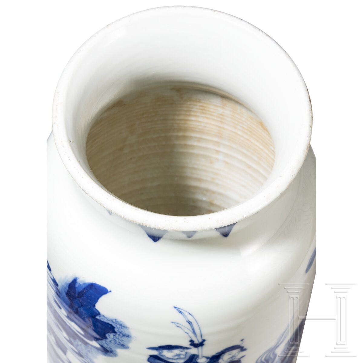 Große blaue-weiße Vase mit Soldatenszene, China, wohl Kangxi-Periode (18. Jhdt.) - Image 6 of 20