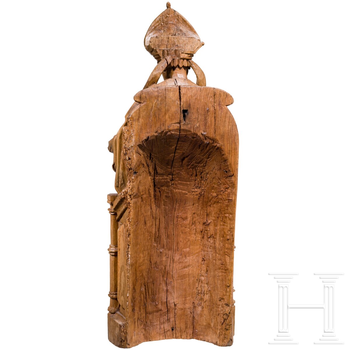 Skulptur eines thronenden Bischofs, rheinländisch, 1. Hälfte 16. Jhdt. - Image 6 of 6