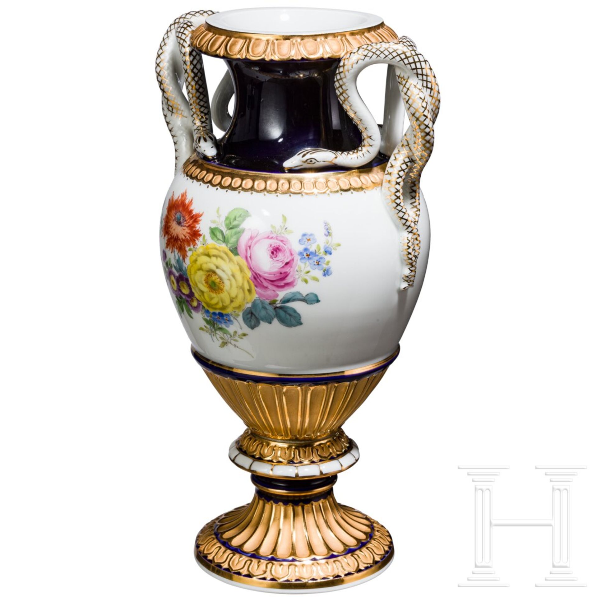 Schlangenhenkelvase, Meissen, um 1920 - Bild 3 aus 6