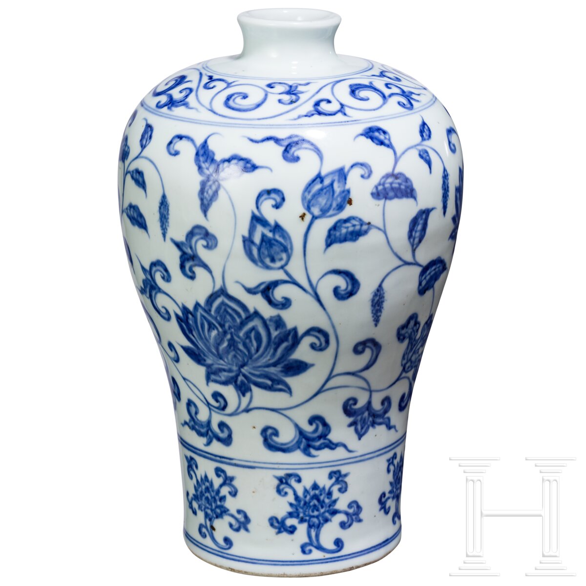 Blau-weiße Meiping-Vase im Ming-Stil, China, wahrscheinlich 19./20. Jhdt. - Image 2 of 16