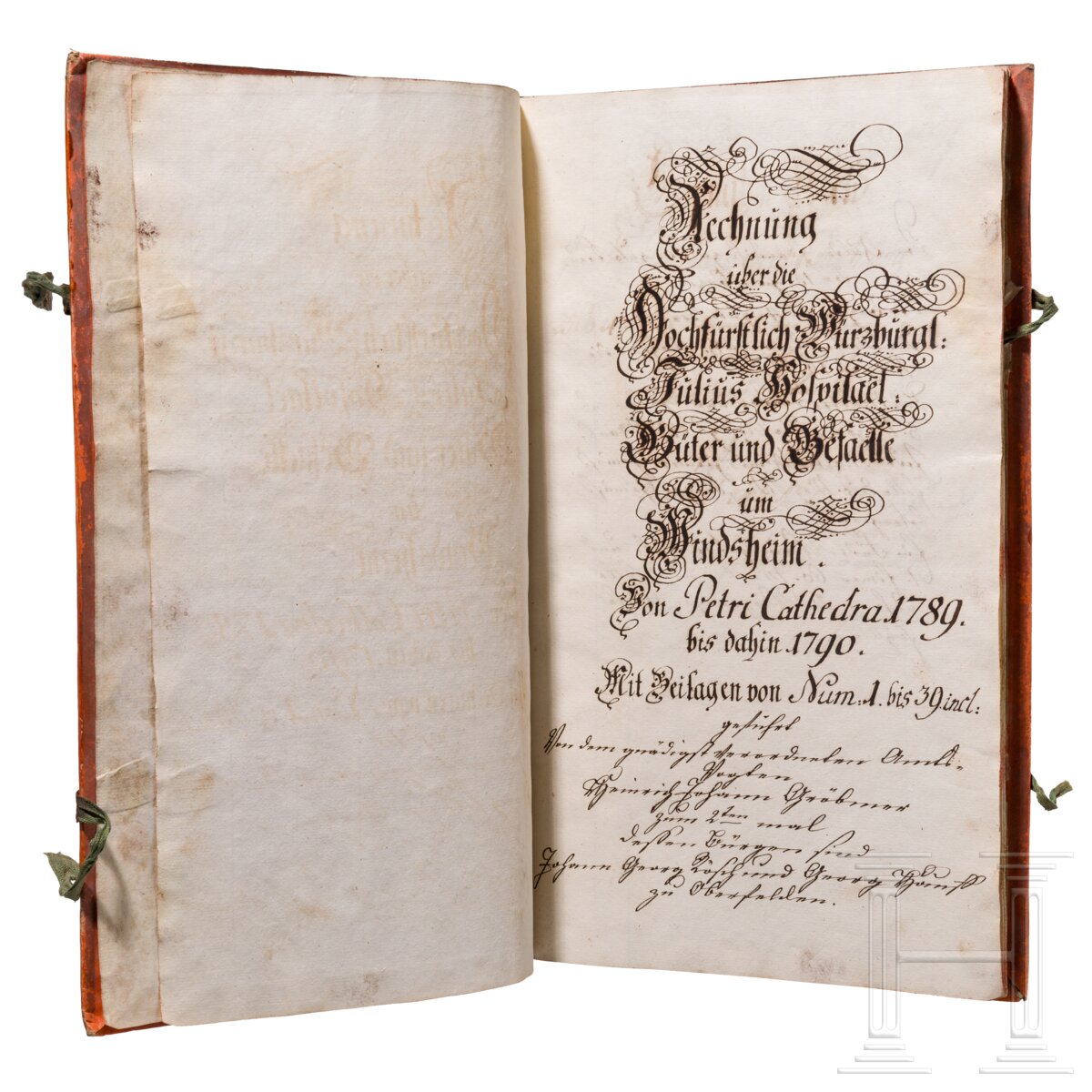 Rechnungsbuch des Juliusspitals in Würzburg für die Jahre 1789/90 - Image 2 of 5