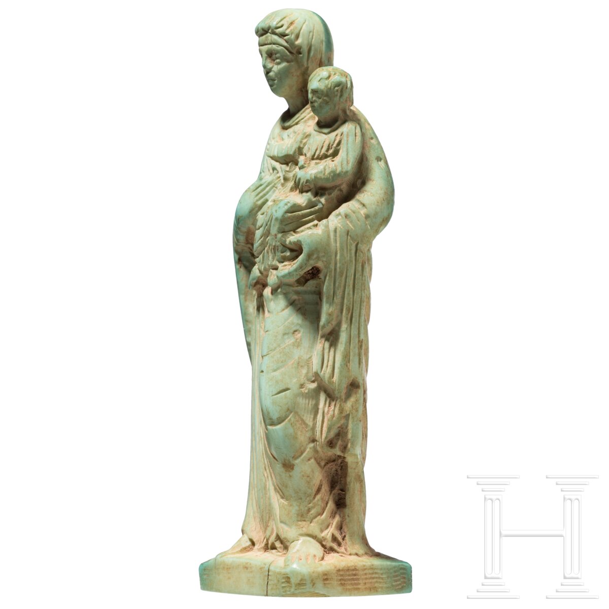 Statuette der Gottesmutter mit Kind, Bein, byzantinisch, 13. - 14. Jhdt. - Image 2 of 7