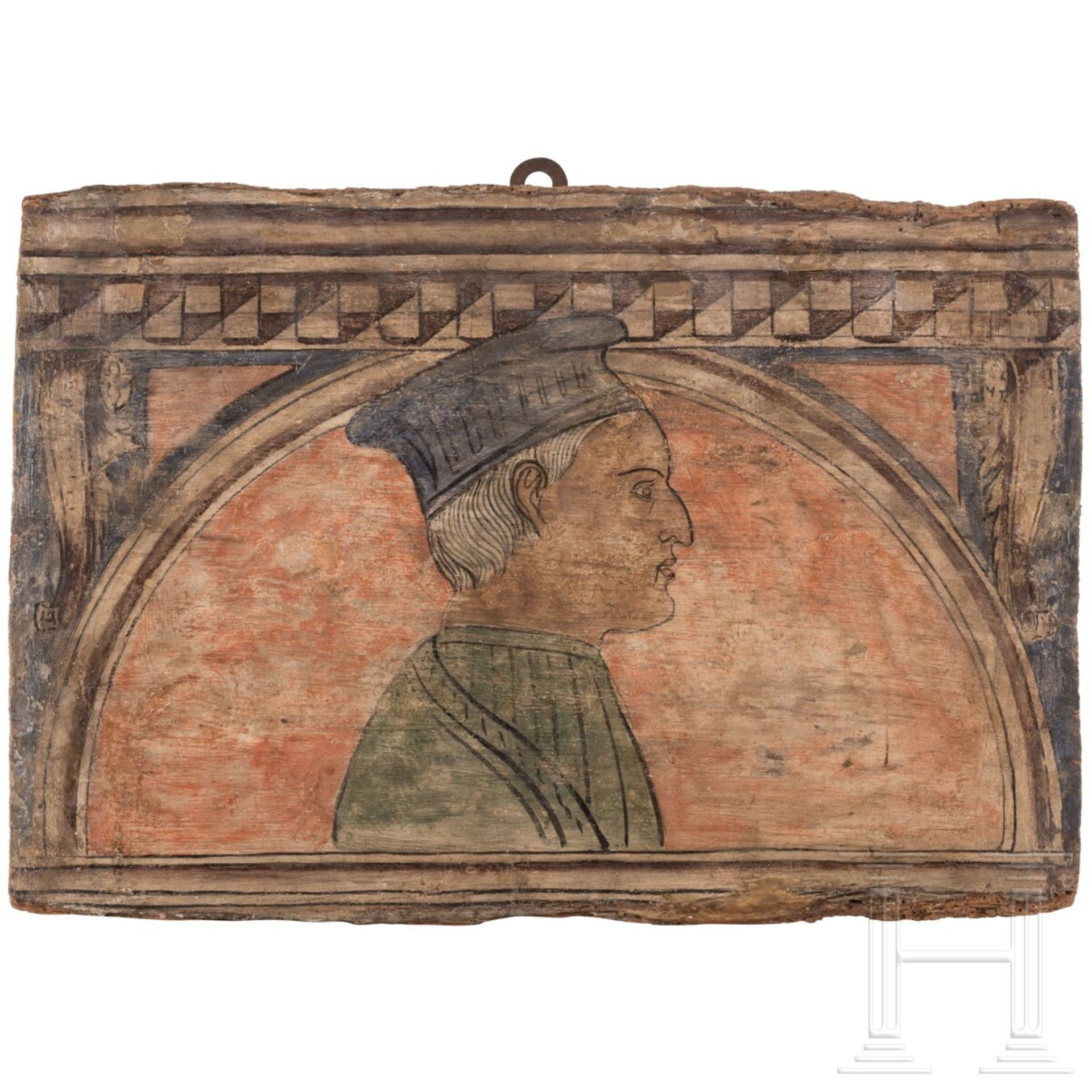 Ein Paar bemalte Holzpaneele, Florenz, um 1430/40 - Image 8 of 10