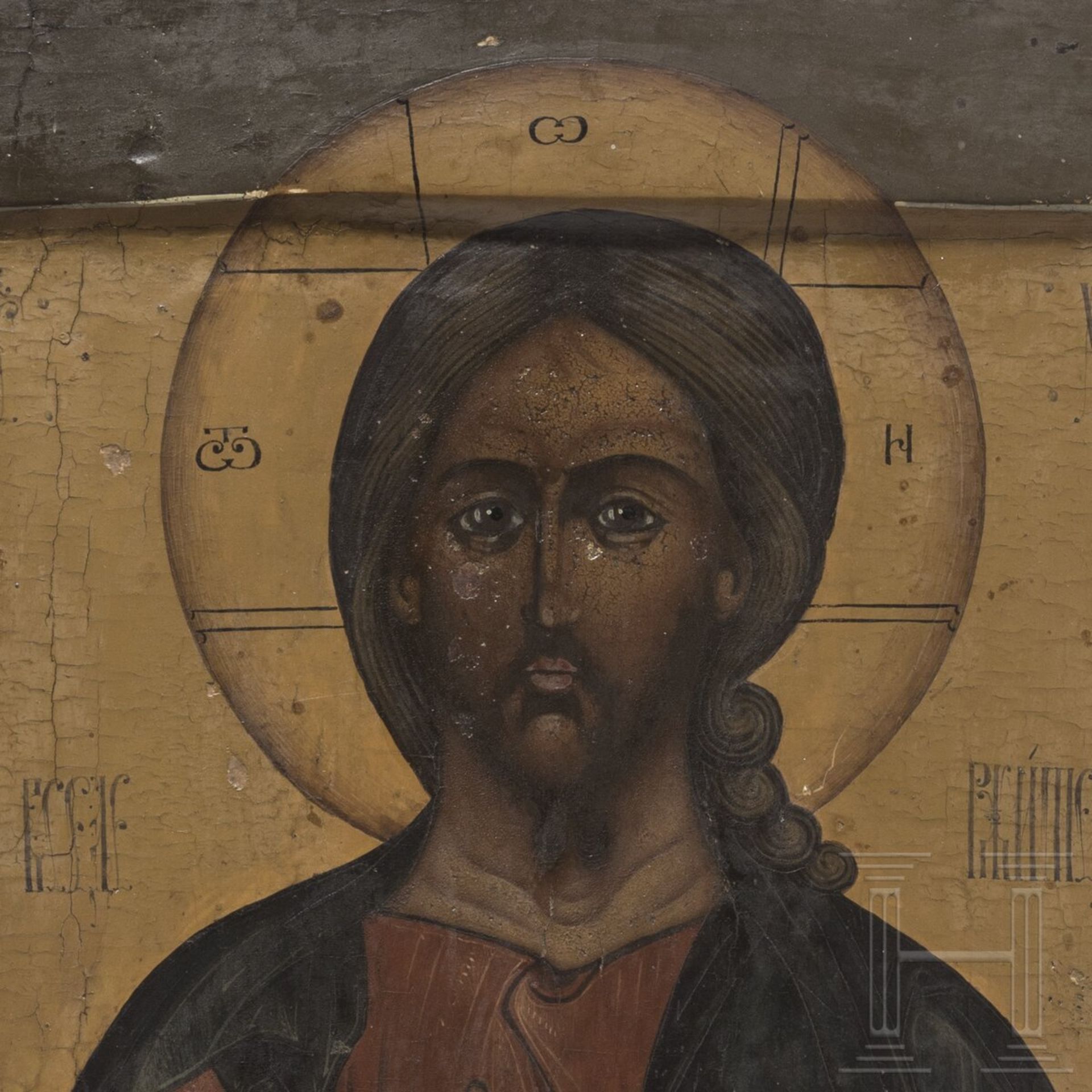 Ikone mit Christus Pantokrator, Russland, um 1800 - Bild 3 aus 3