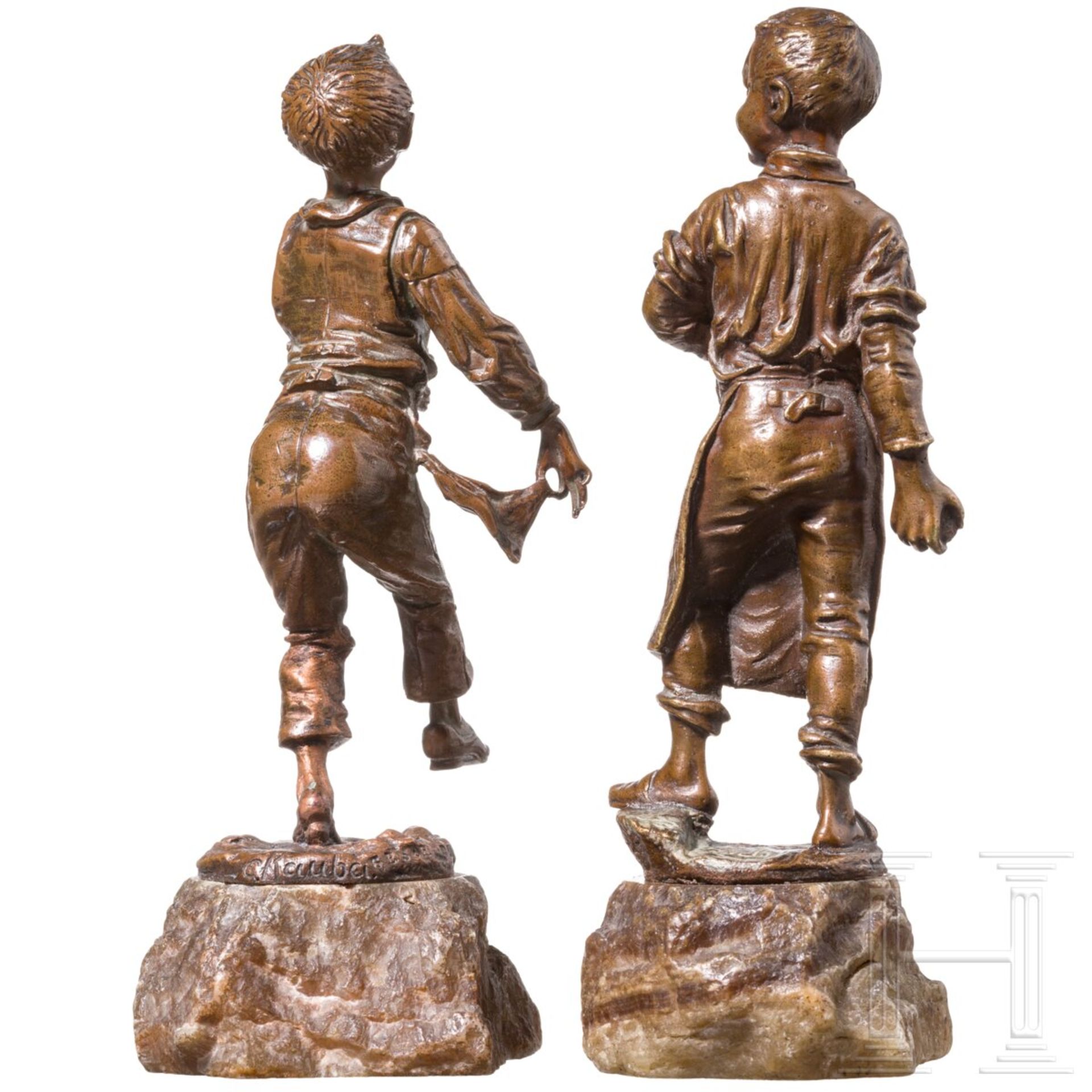 Zwei spielende Jungen, Bruno Zach (1891 - 1935) und Carl Kauba (1865 - 1922)  - Bild 2 aus 6