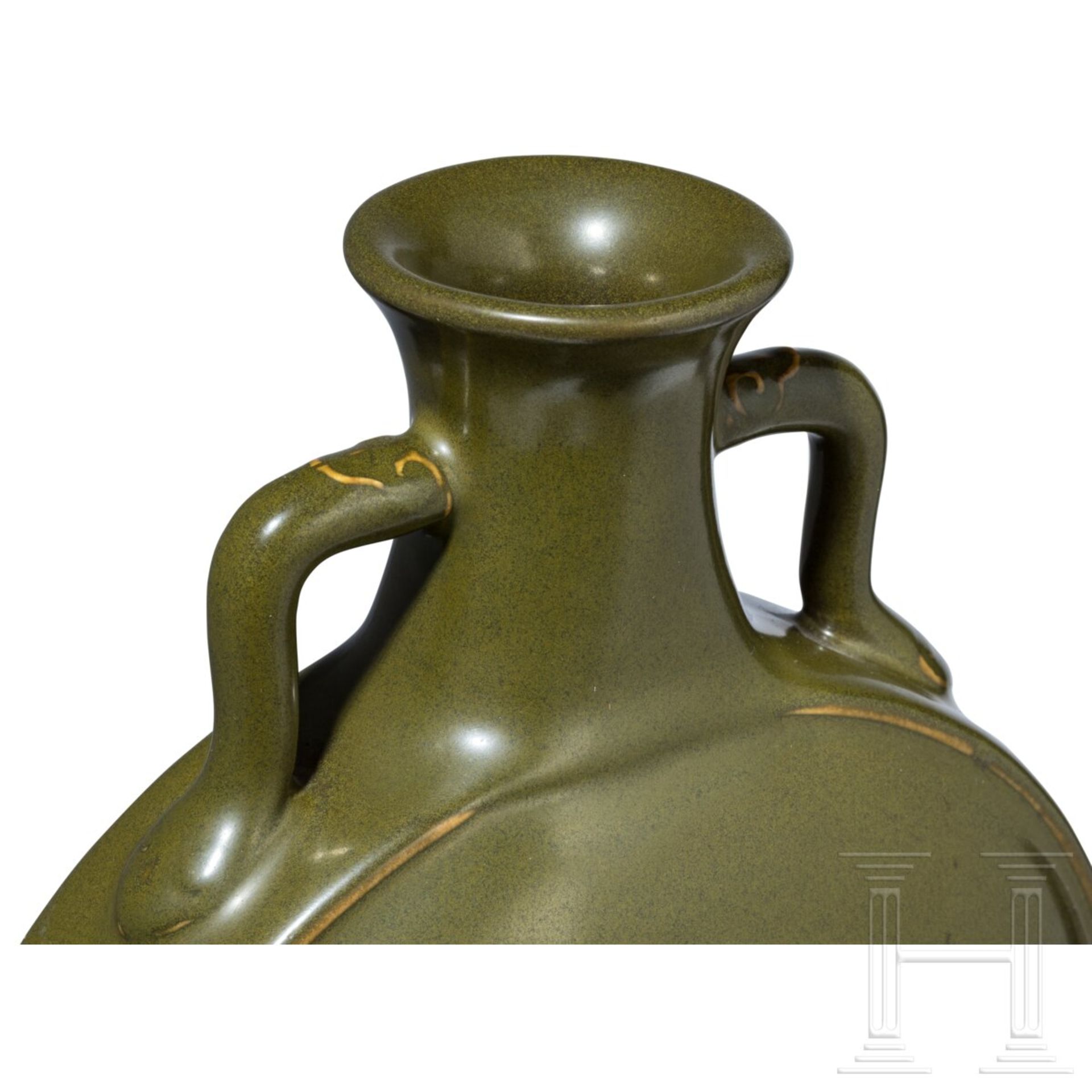 Vase (moon flask) mit "Teadust"-Glasur und Qianlong-Sechszeichenmarke, China, wohl aus der Zeit (171 - Image 6 of 29