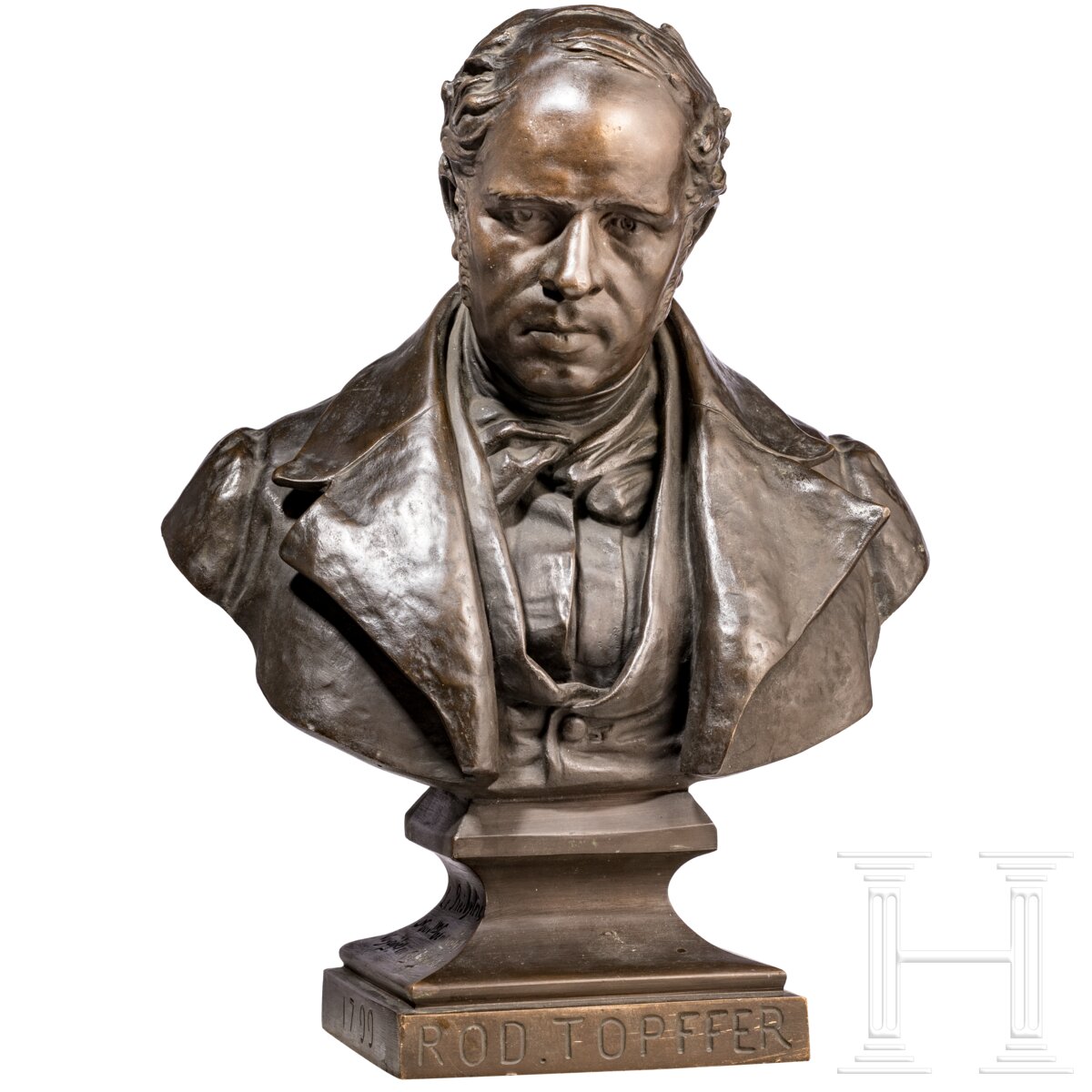 Rodolphe Töpffer (1799 - 1846) - Bronzebüste