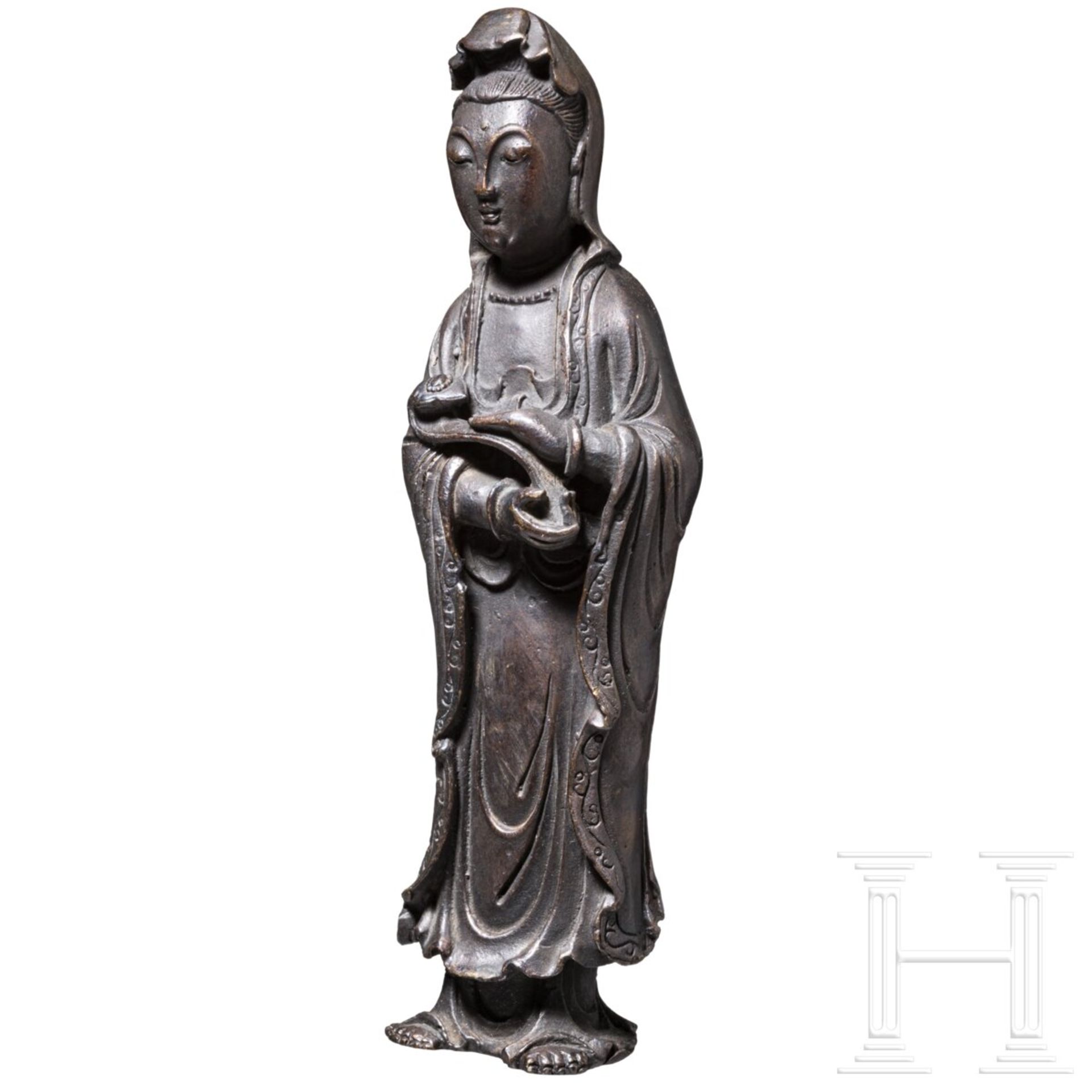 Bronzene Guanyin-Figur, China, Ming-Dynastie - Image 2 of 4