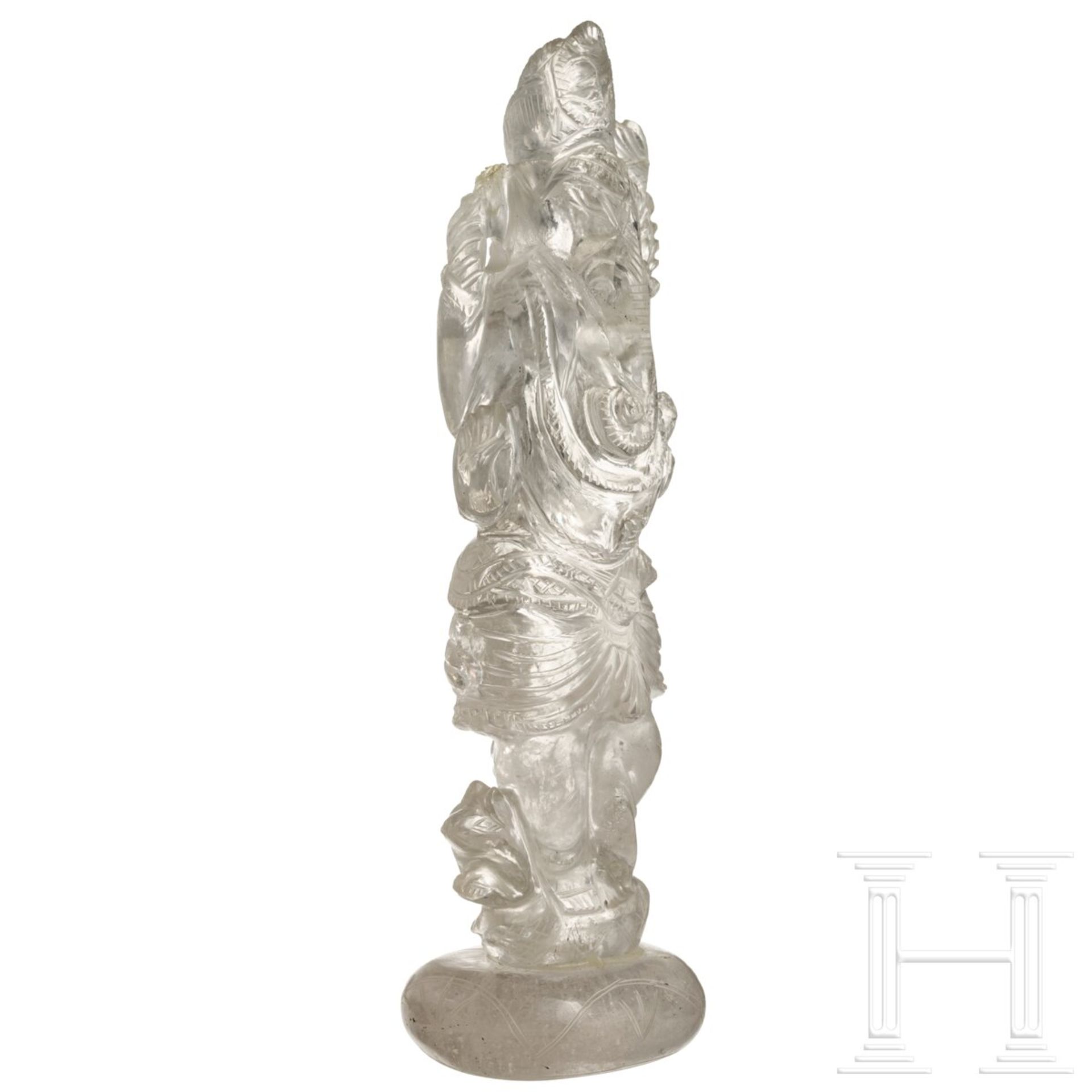 Ganesha-Figurine aus Bergkristall, Indian/Nepal, um 1900 - Bild 4 aus 6