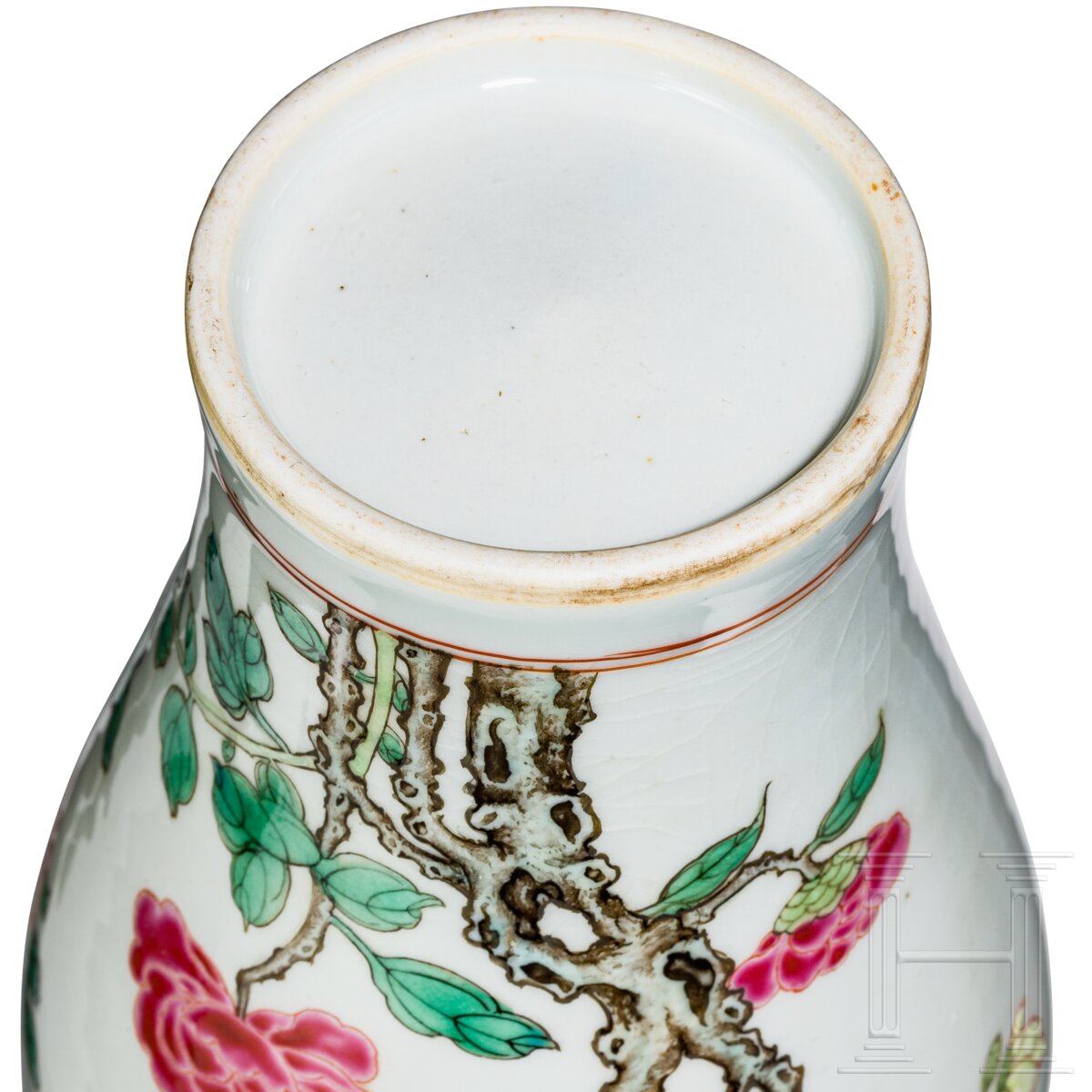 Famille-rose-Meiping-Vase mit Vogel und Blüten, China, wohl Yongzheng-Periode - Image 5 of 19
