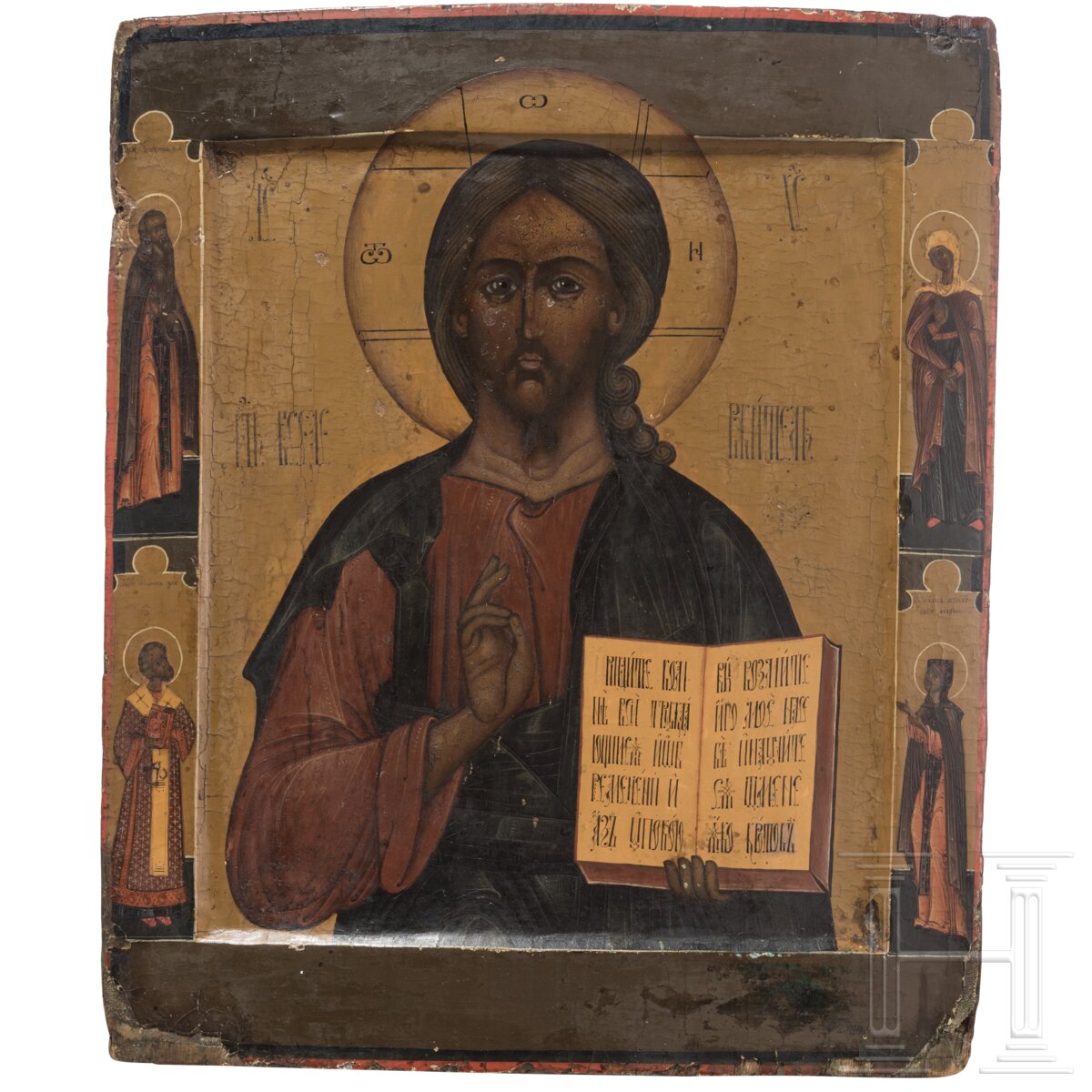 Ikone mit Christus Pantokrator, Russland, um 1800