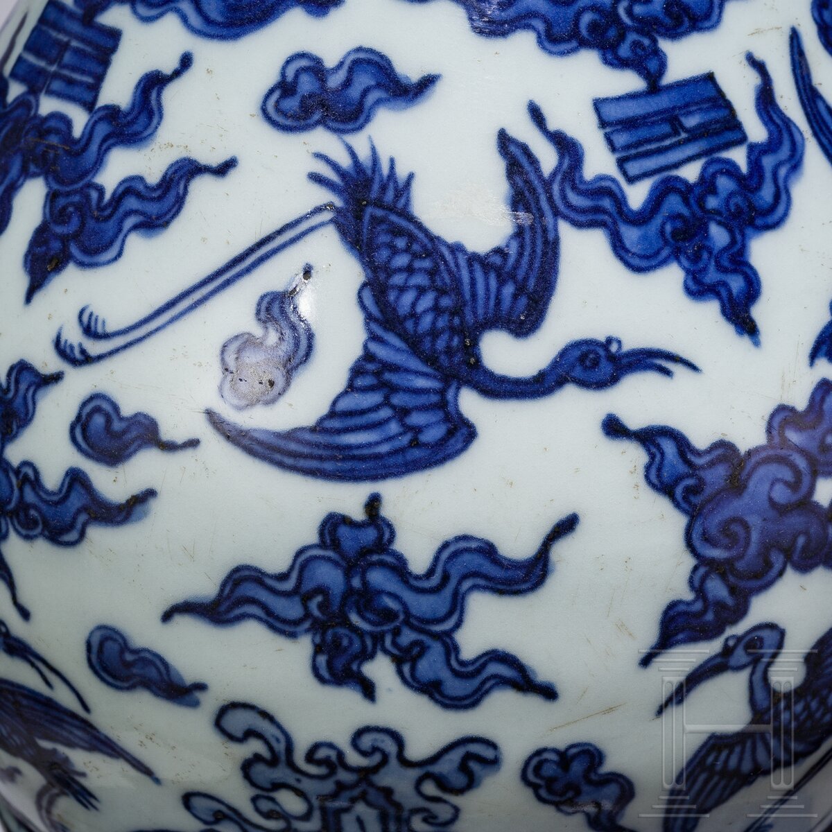 Große blau-weiße Doppelkürbisvase, China, wohl Wanli-Periode - Image 3 of 13