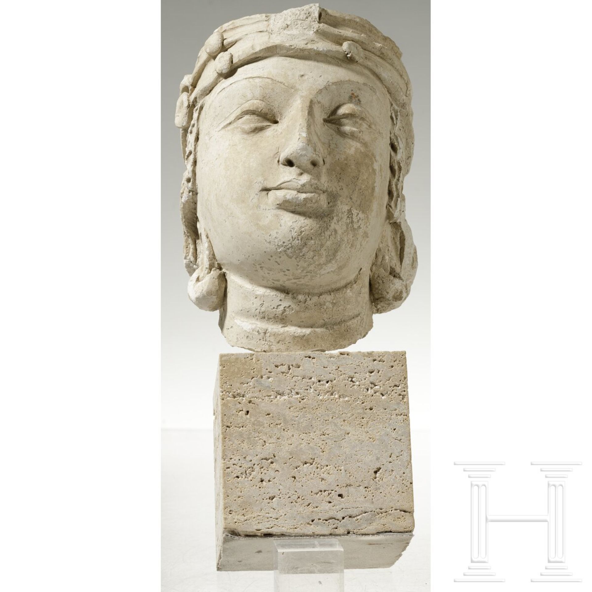 Gandhara-Stucco-Kopf, 5. - 6. Jhdt. - Image 12 of 13