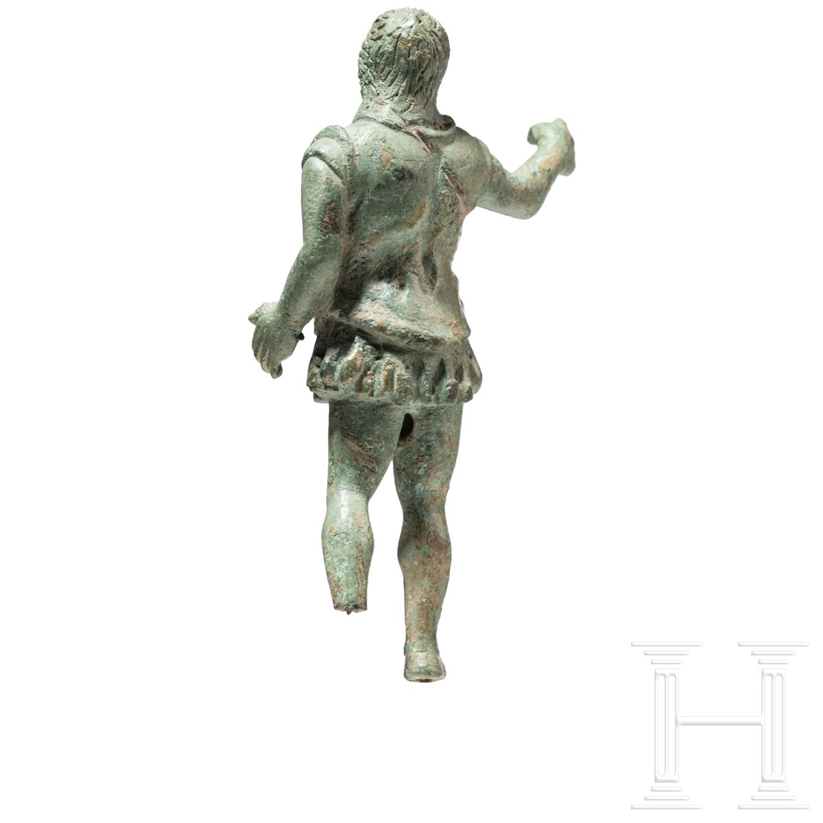 Bronzestatuette eines Kriegers, etruskisch, 3. - 2. Jhdt. v. Chr. - Image 2 of 5