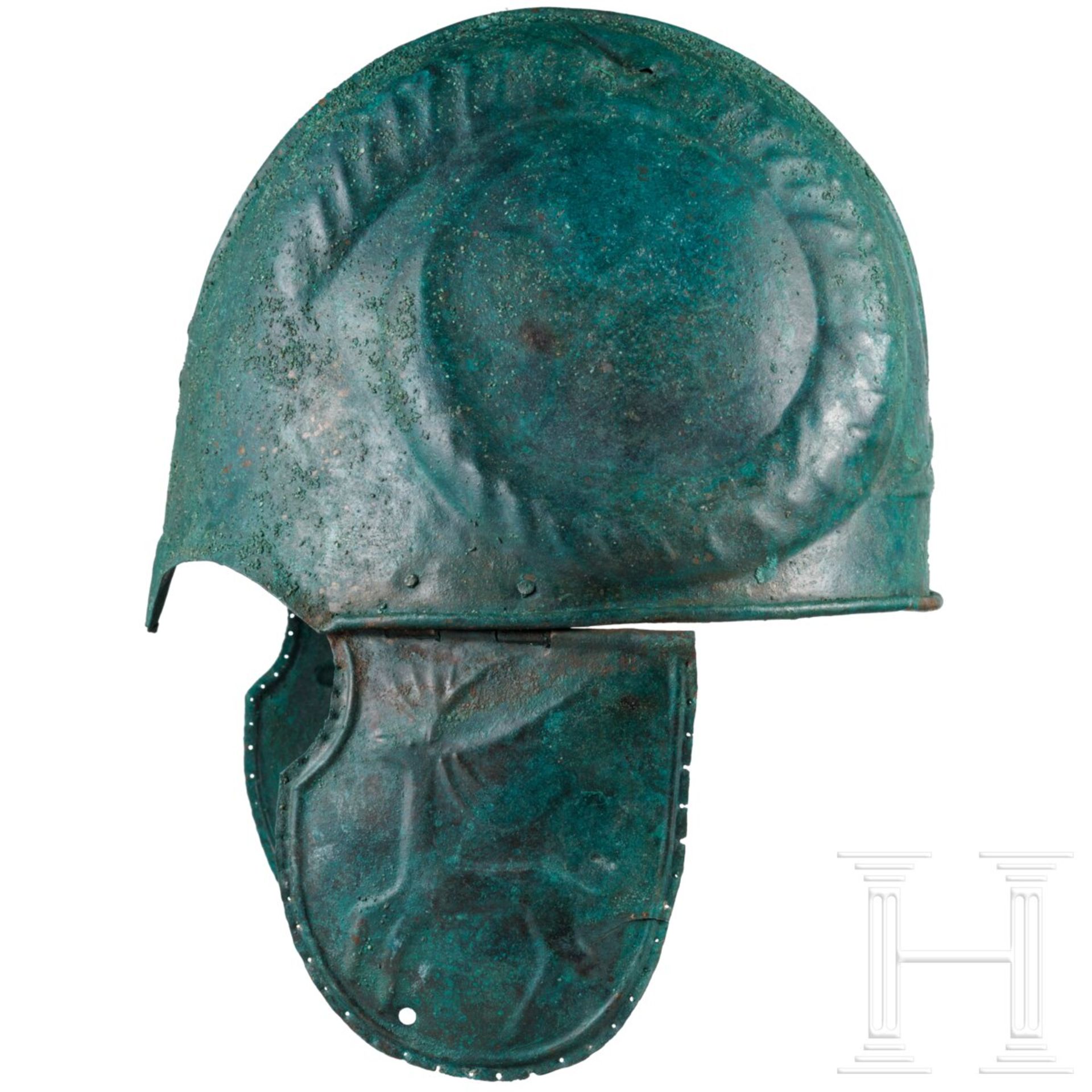 Bronzehelm mit Widderhorndekor, Schwarzmeerraum, 4. Jhdt. v. Chr. - Image 3 of 11