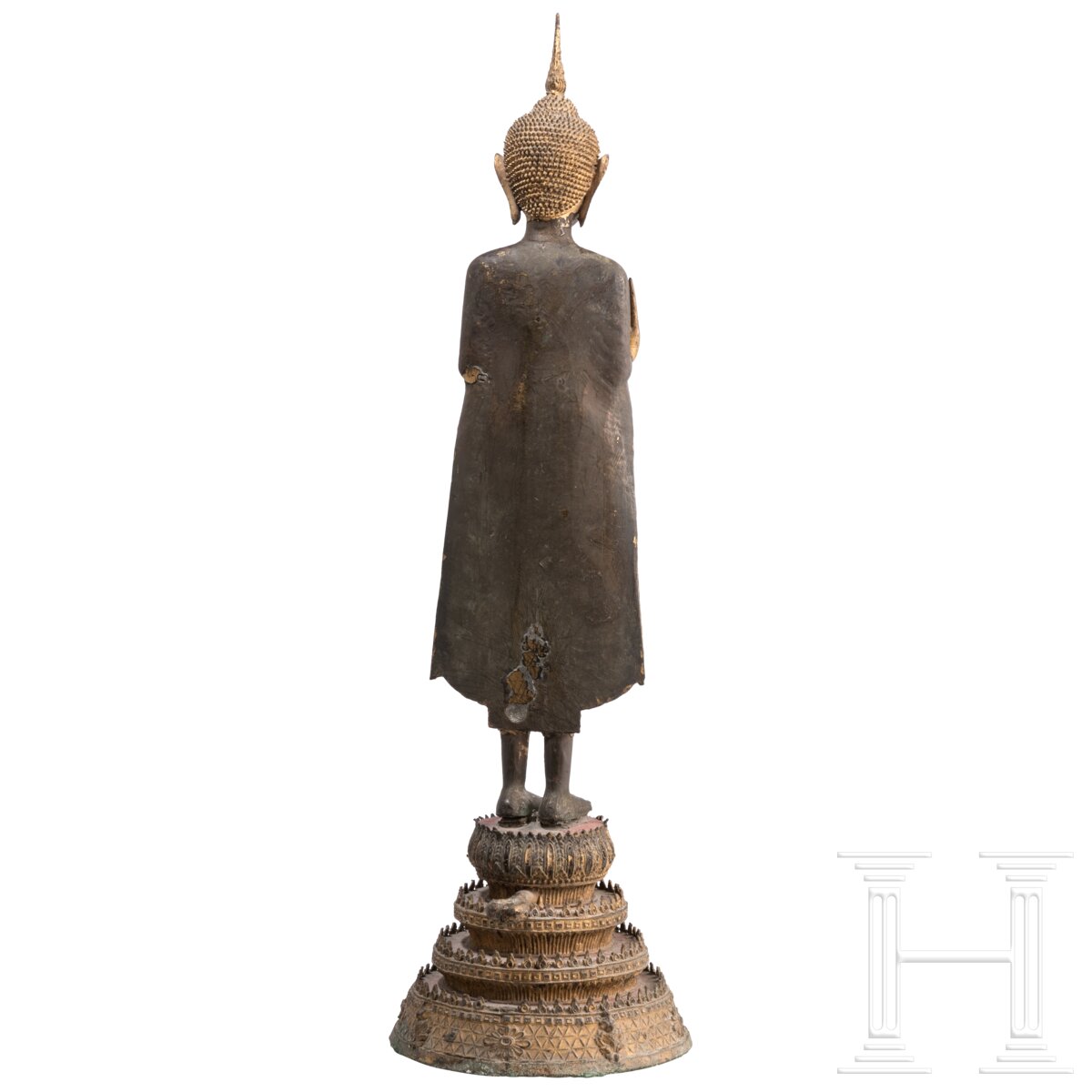Stehender Buddha aus Bronze, Thailand, 19. Jhdt. - Image 2 of 5