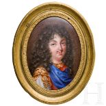 Porträt des französischen Königs Louis XIV. (1643 - 1715), fein gemalte Miniatur, wohl Frankreich, 1