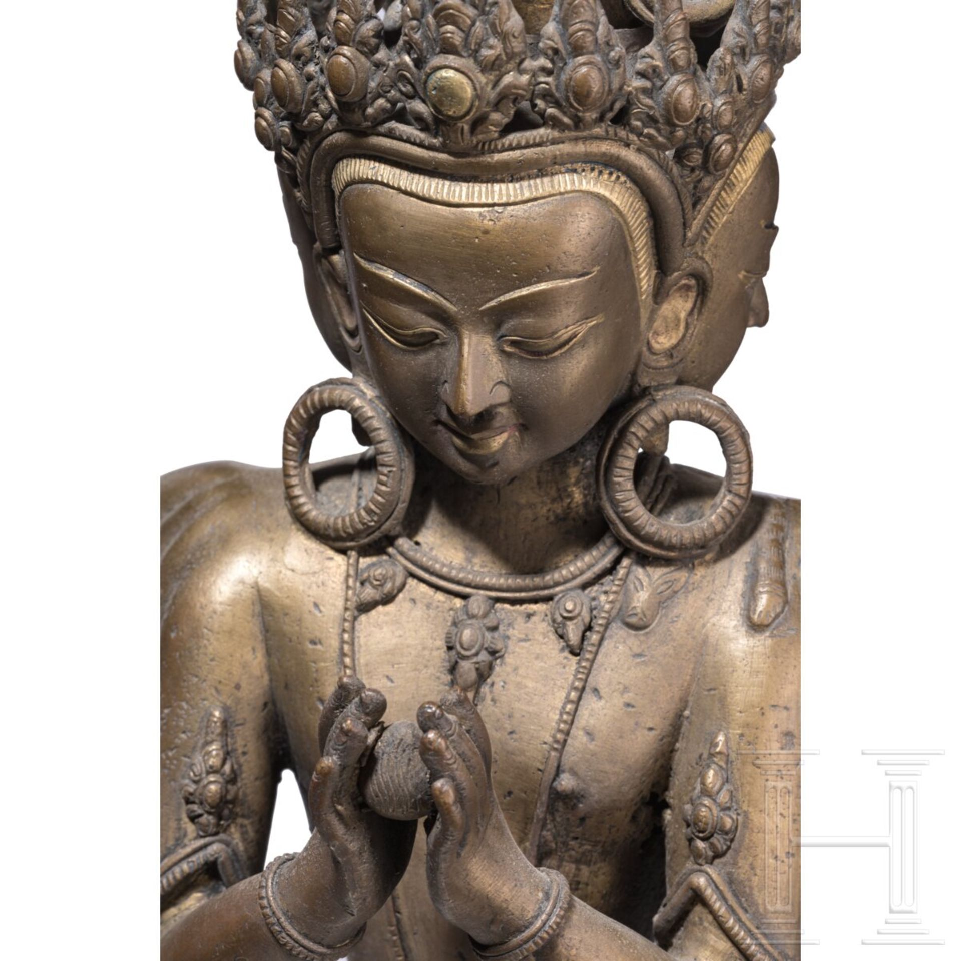 Stehender Avalokiteshvara, Indien, 19. Jhdt. - Bild 4 aus 4