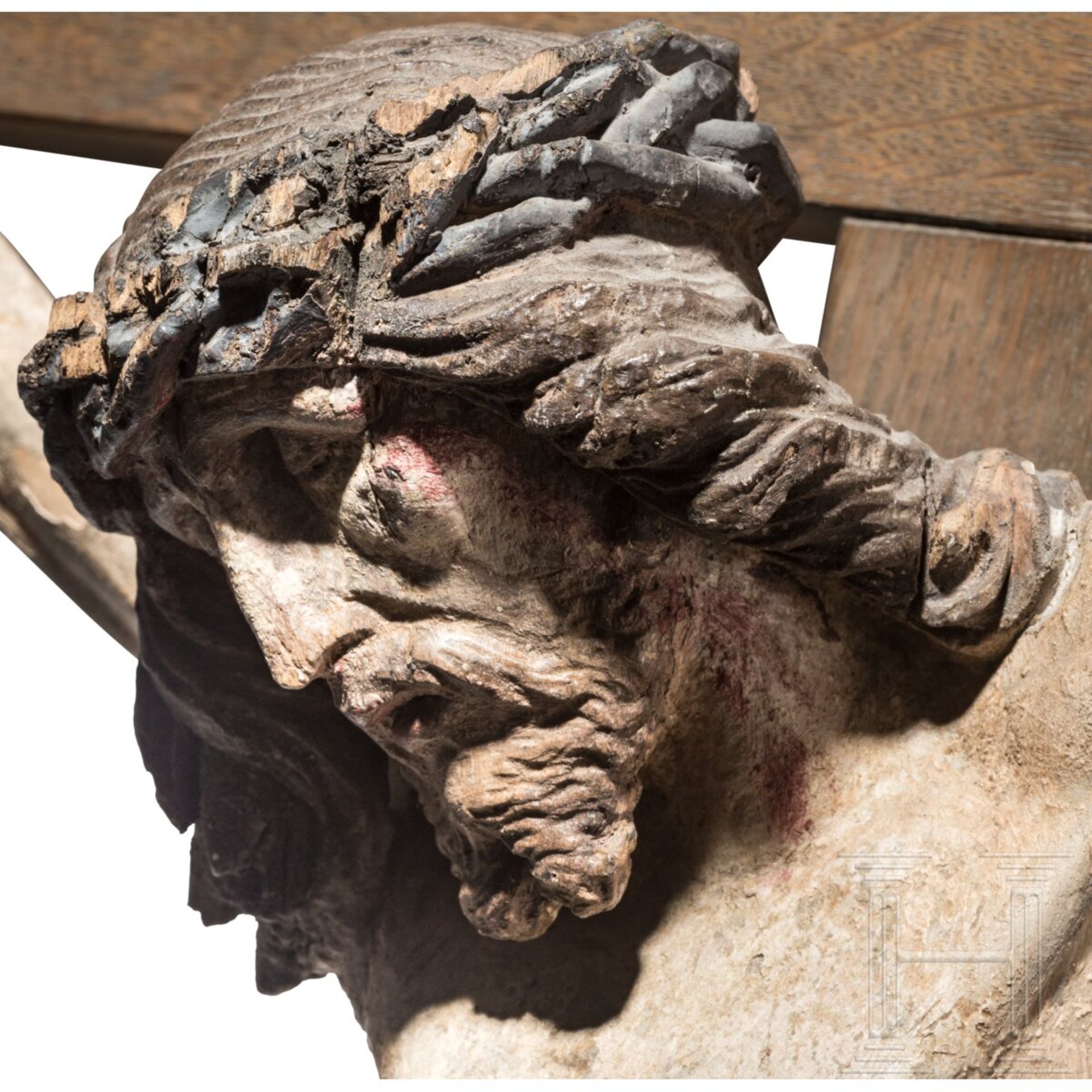 Großes Kruzifix, Franken oder Ulm, 2. Hälfte 16. Jhdt. - Bild 3 aus 4