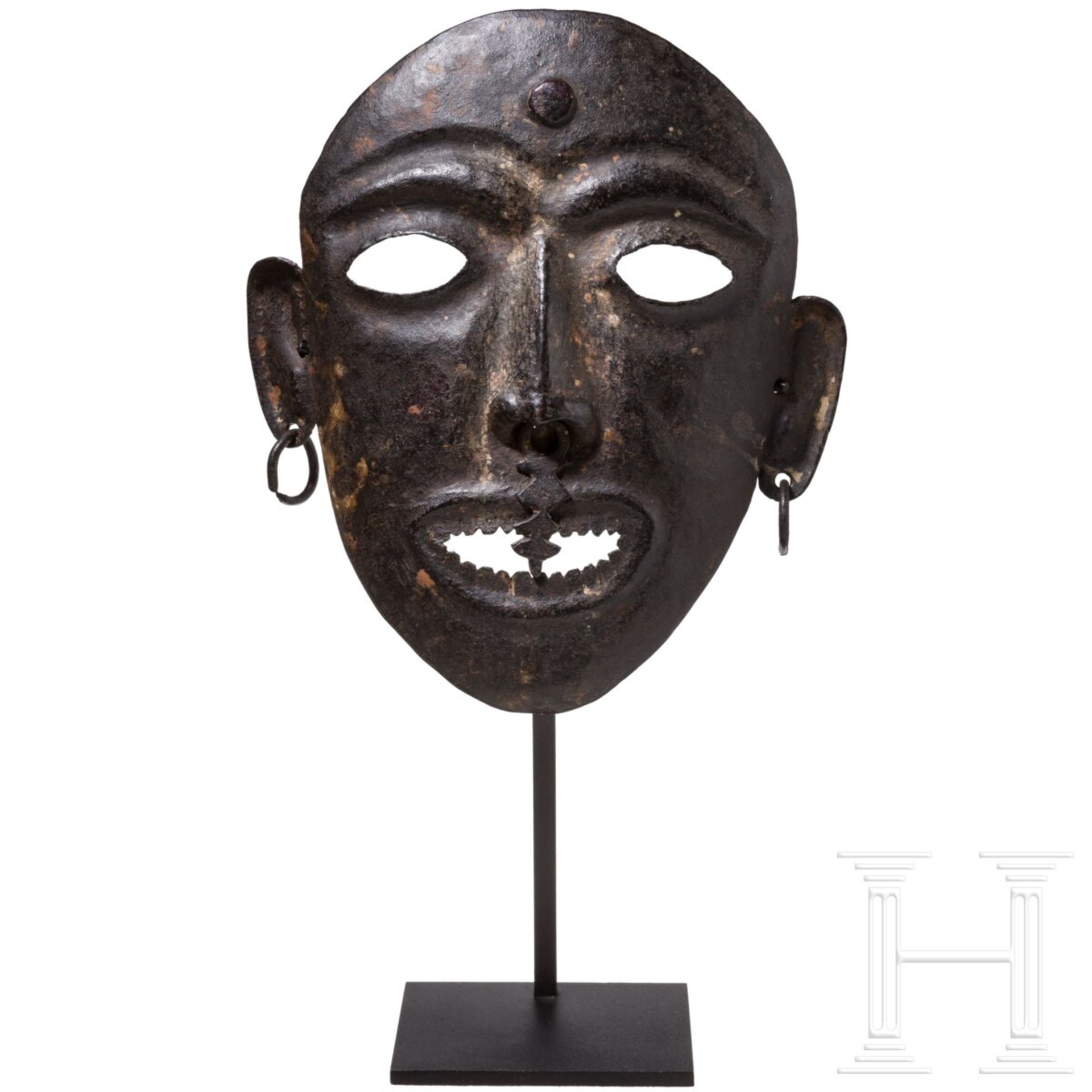 Eiserne Maske eines Shamanen, Nepal/Tibet, 18./19. Jhdt. - Image 2 of 4