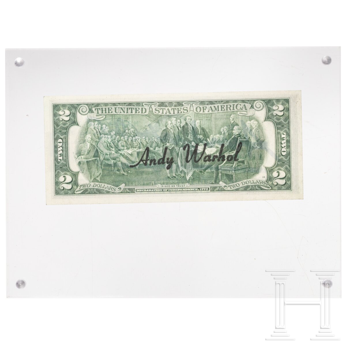 Zwei-Dollar-Schein, signiert "Andy Warhol", 1976 - Image 2 of 3