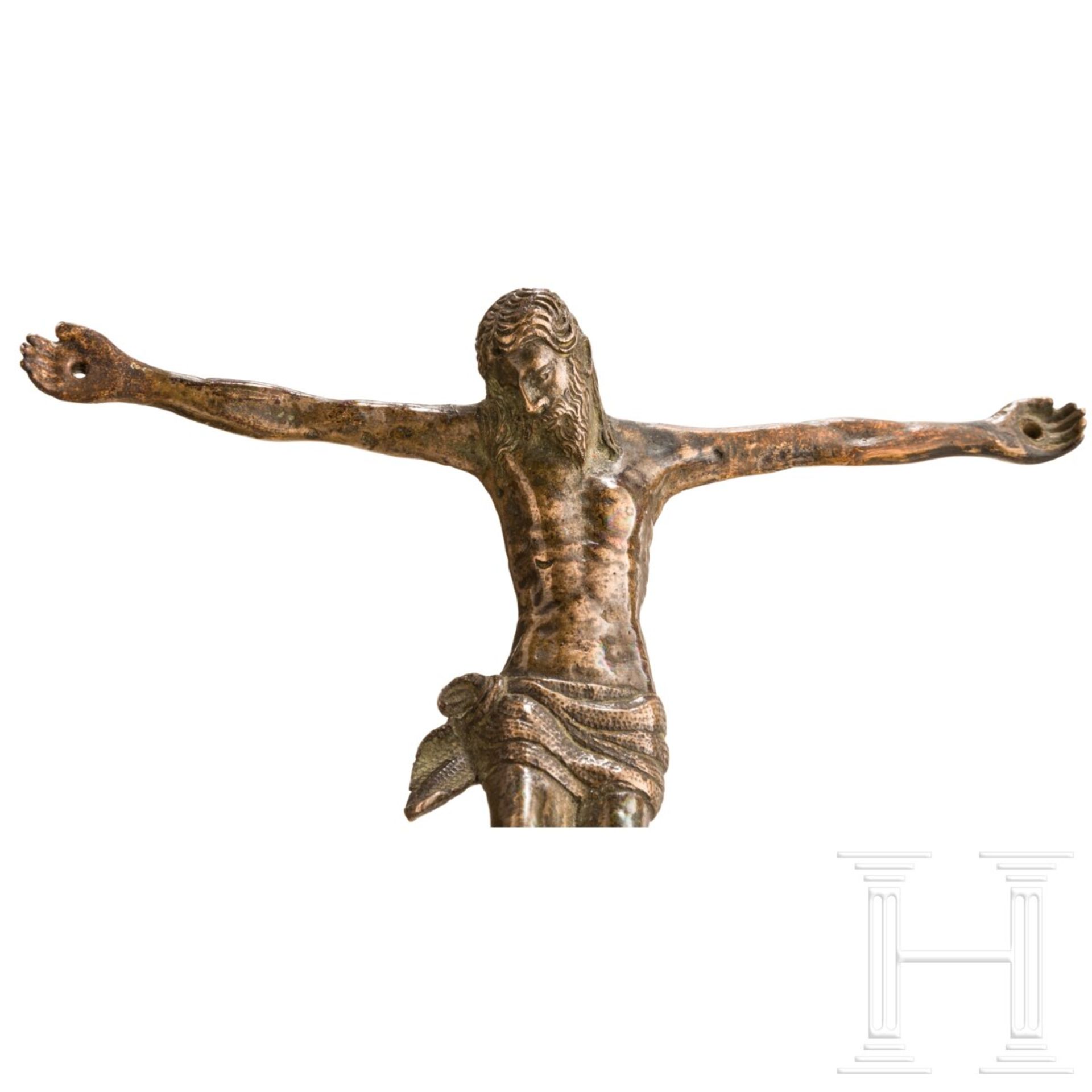 Bronzener Corpus Christi, Umkreis Giambologna-Werkstatt, Norditalien, um 1600 - Bild 3 aus 3