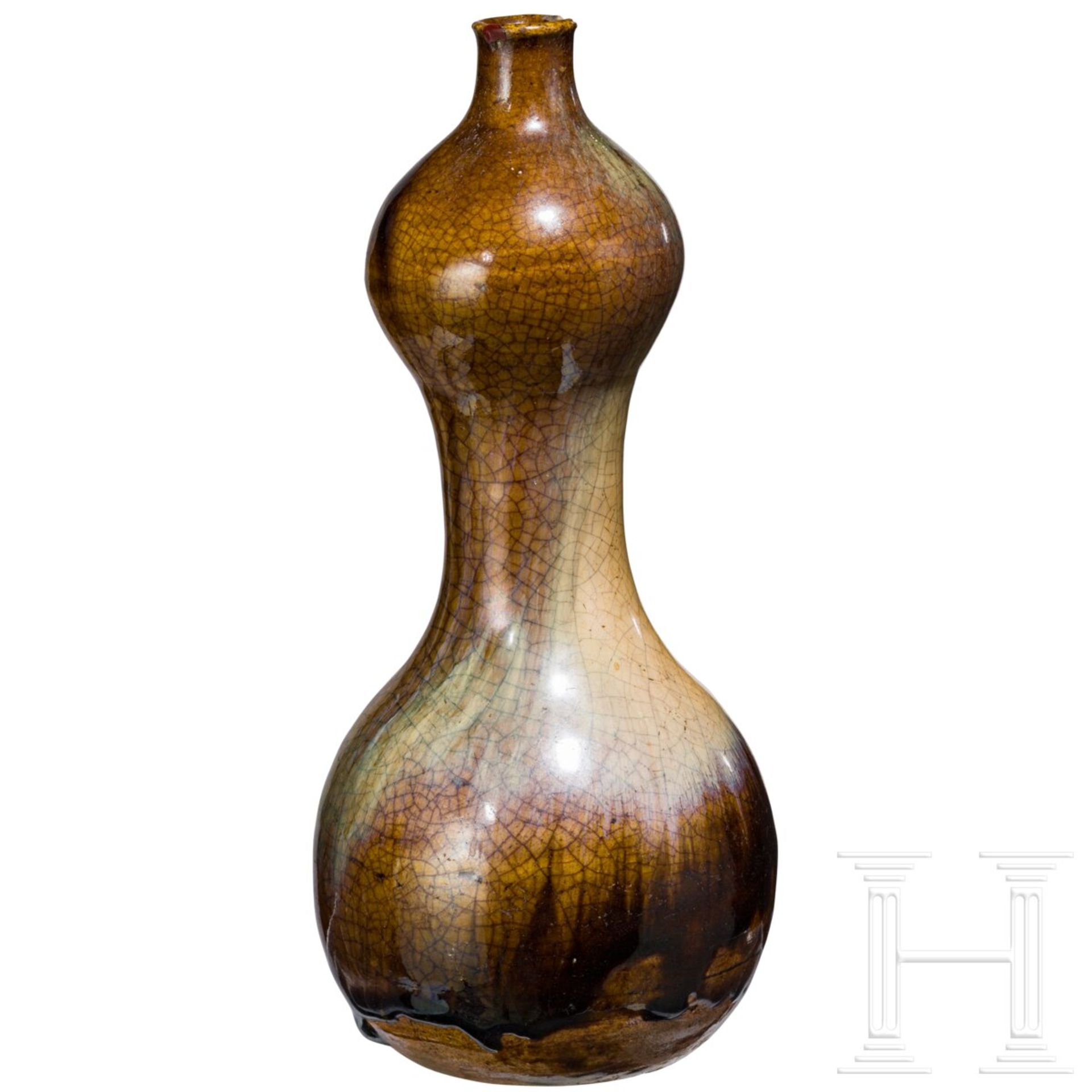 Doppelkürbis-Vase, China, wohl Song-Dynastie oder später - Bild 3 aus 4