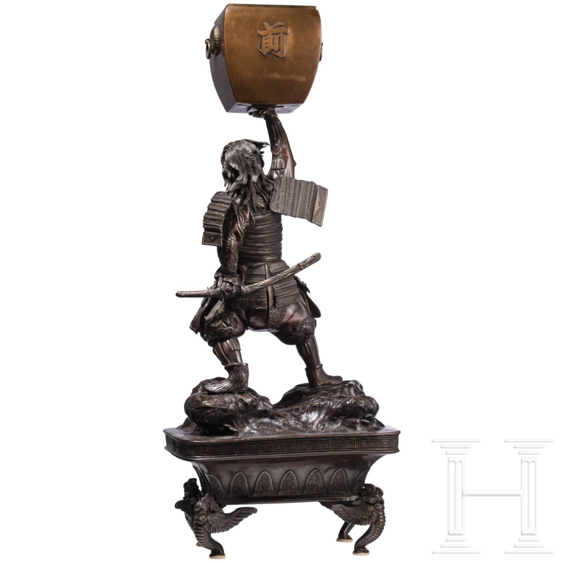 Samurai-Bronze mit Räucher-Koro, Japan, Meiji-Periode - Image 3 of 7