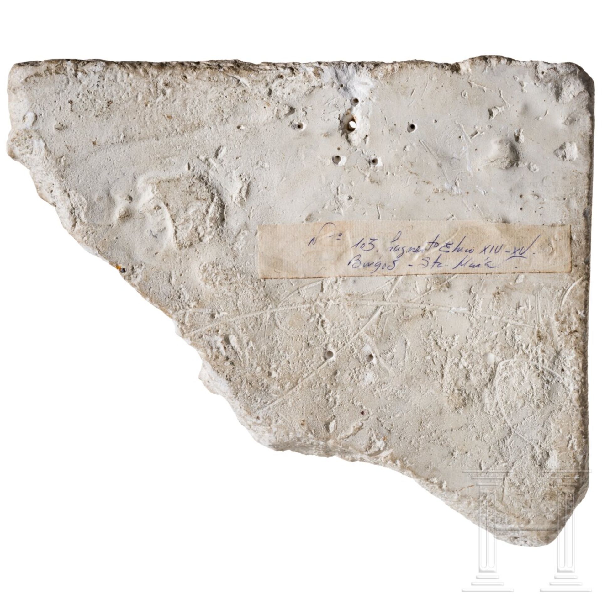 Fragment eines Stuckreliefs, Spanien, 14. - 15. Jhdt. - Image 3 of 4