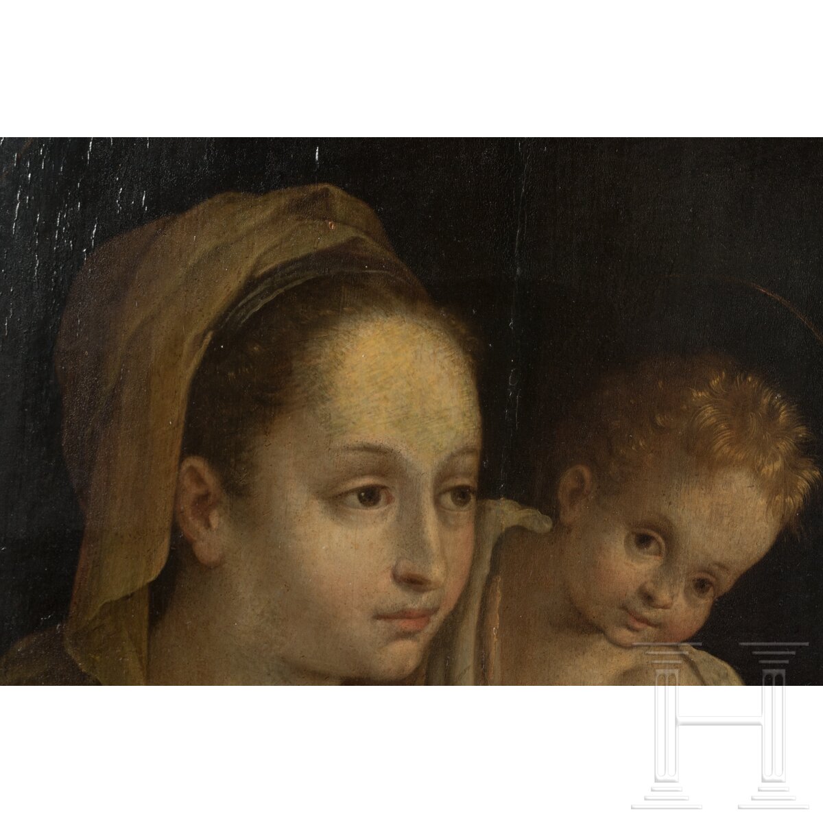 Maria mit Kind und Johannesknabe, Italien, 17. Jhdt.  - Bild 2 aus 5