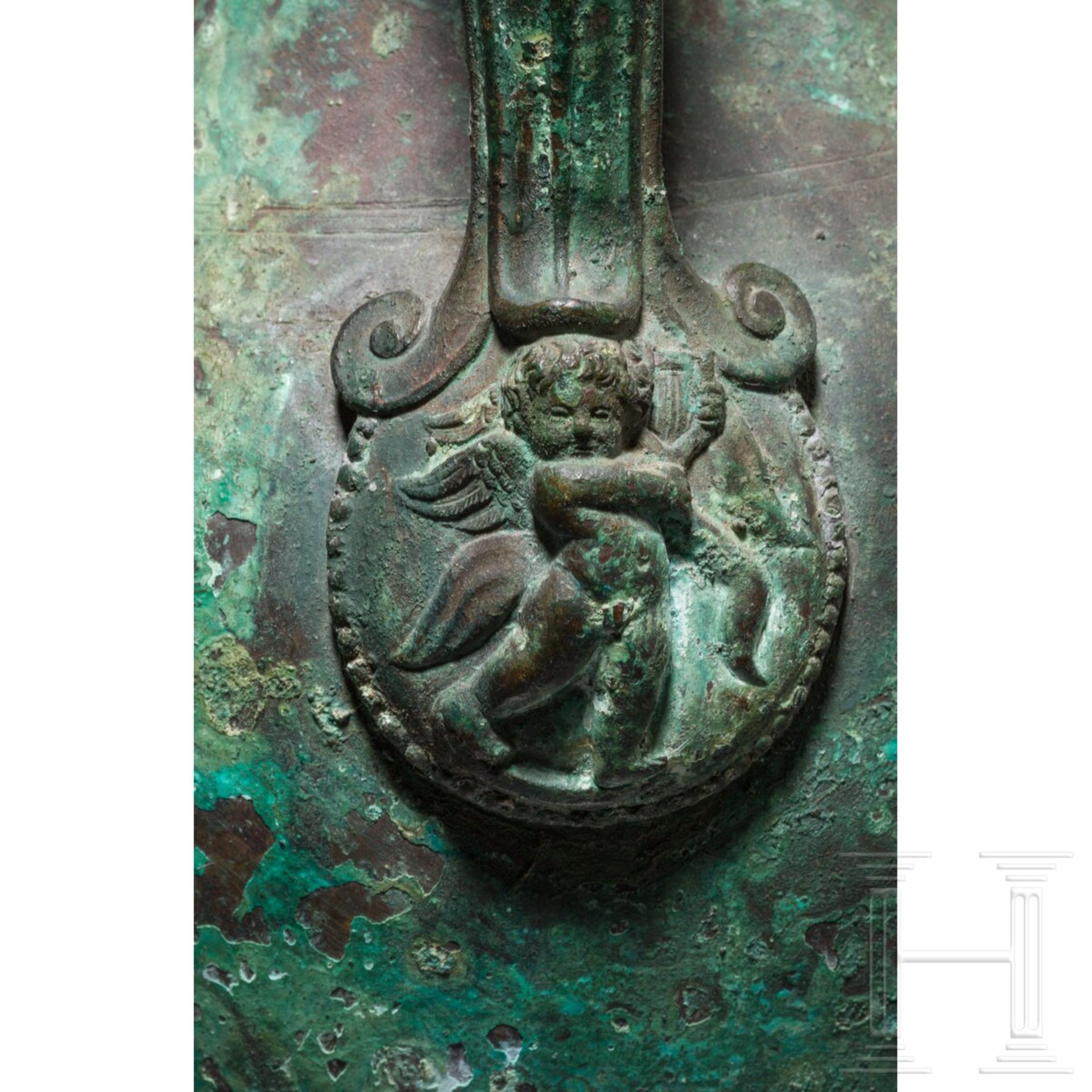 Kopie einer römischen Bronzevase nach dem Vorbild von Bronzegeschirr des 1. Jhdts. aus den Vesuvstät - Bild 4 aus 5