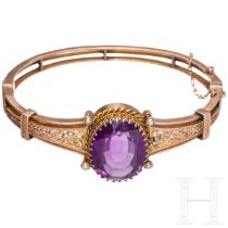 Armreif mit Amethyst, um 1880