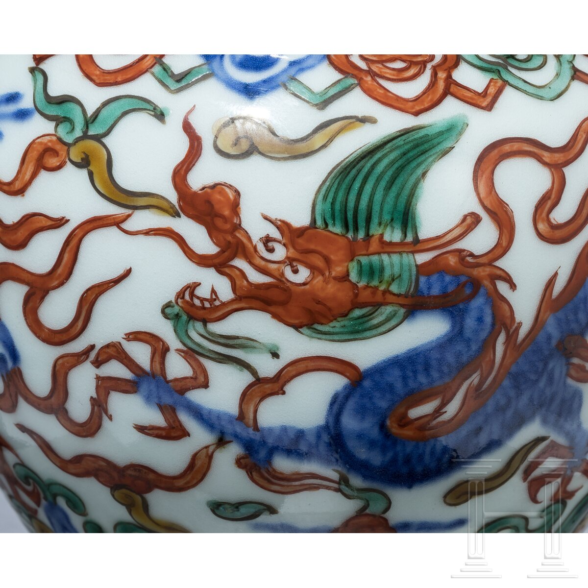 Doppelkürbis-Wucai-Vase mit Jiajing-Sechszeichenmarke, China, 20. Jhdt. - Image 7 of 28