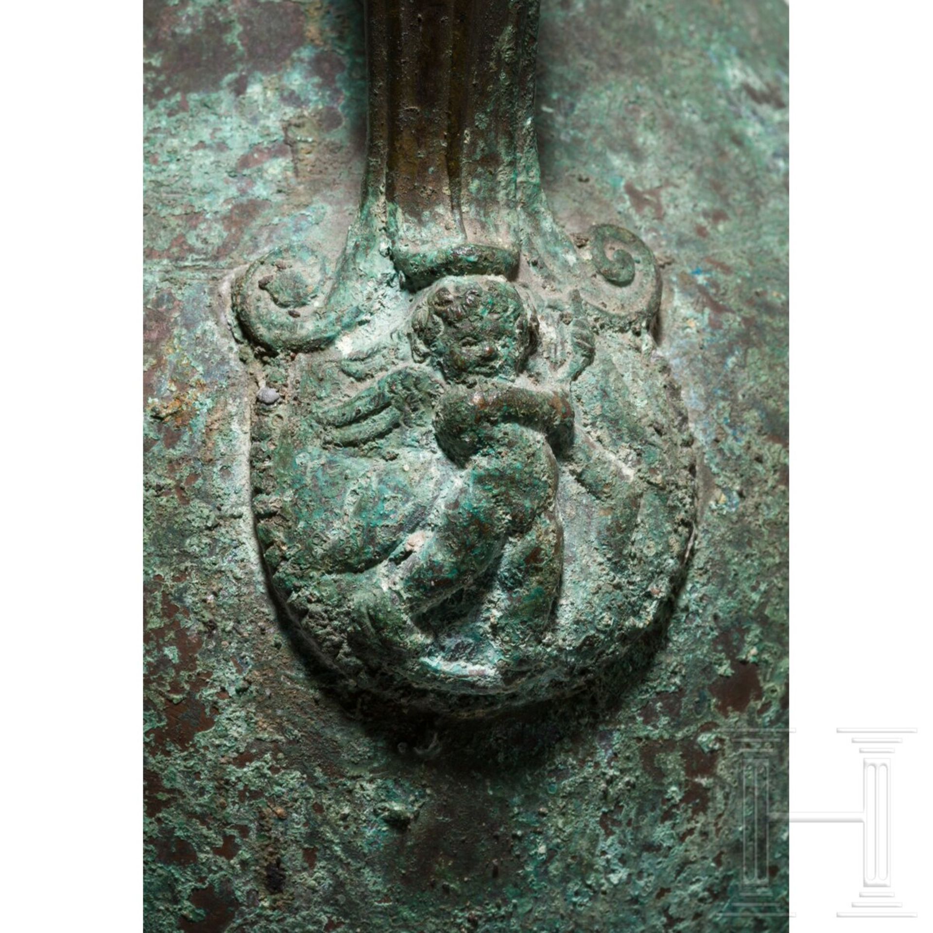 Kopie einer römischen Bronzevase nach dem Vorbild von Bronzegeschirr des 1. Jhdts. aus den Vesuvstät - Bild 3 aus 5