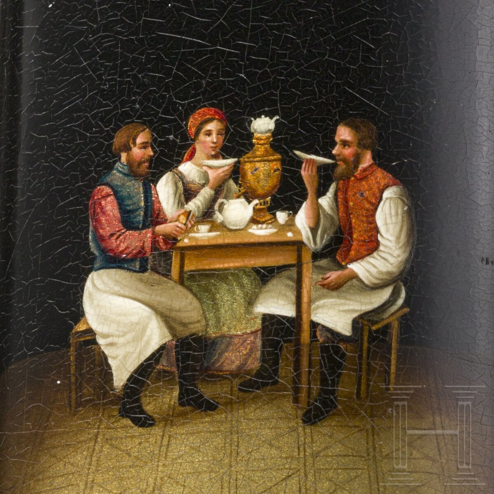 Zwei Lack-Zigarrenetuis, Russland, Ostaschkowo, Werkstatt Osip F. Wischnjakow mit Söhnen, 1865-70 (e - Bild 4 aus 5