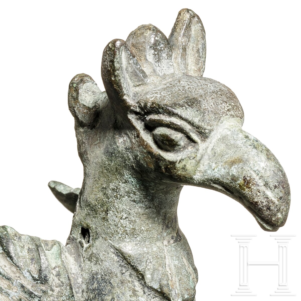 Bronzeplastik eines Greifs, römisch, 2. - 3. Jhdt. - Image 4 of 4