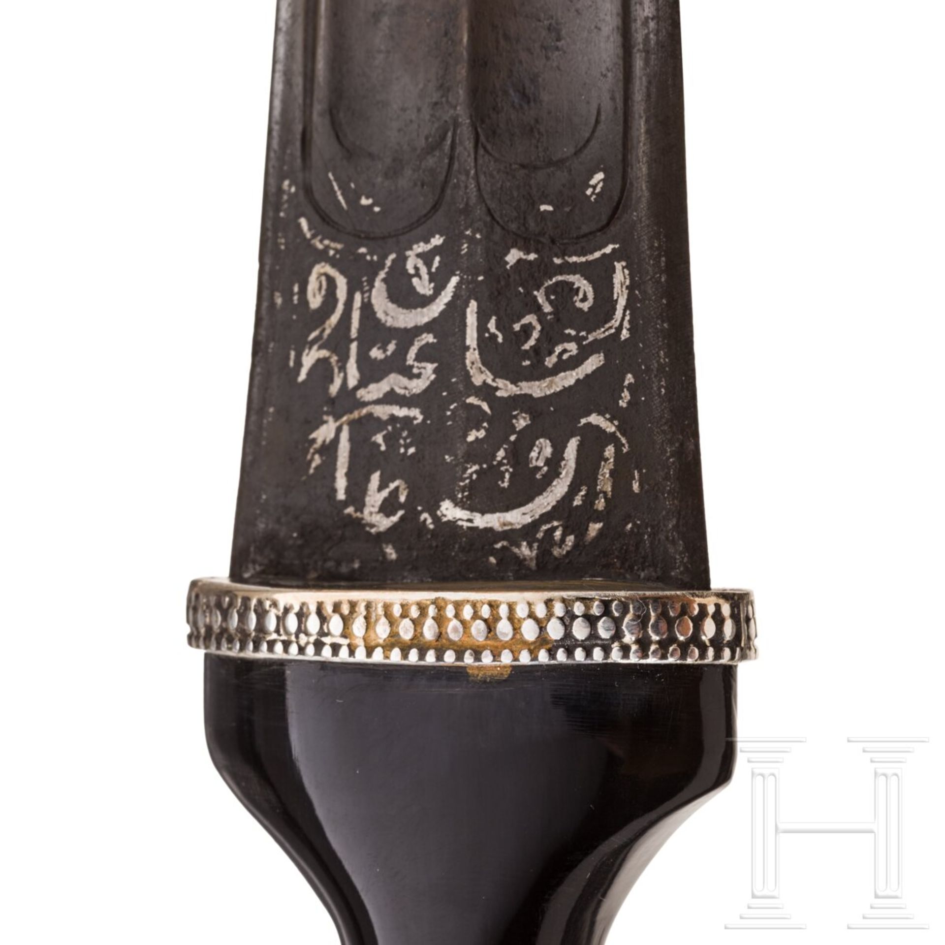 Silbermontierter Kandshar mit Wootz-Klinge, osmanisch, um 1800 - Image 4 of 5