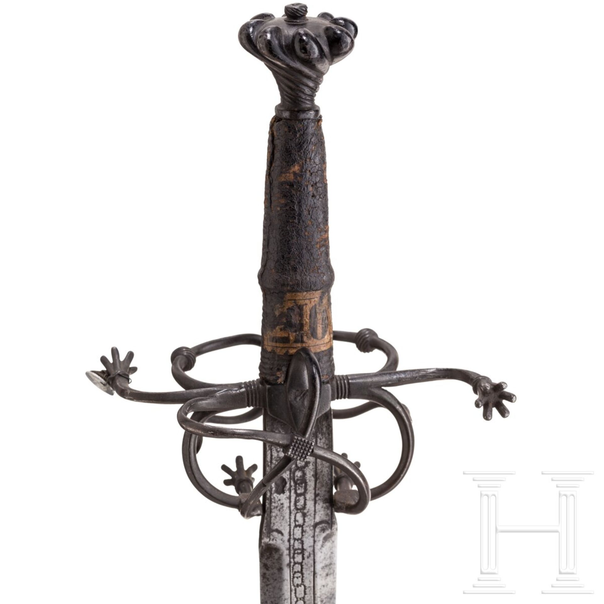 Ritterliches Schwert zu anderthalb Hand, süddeutsch, um 1530 - Bild 6 aus 9