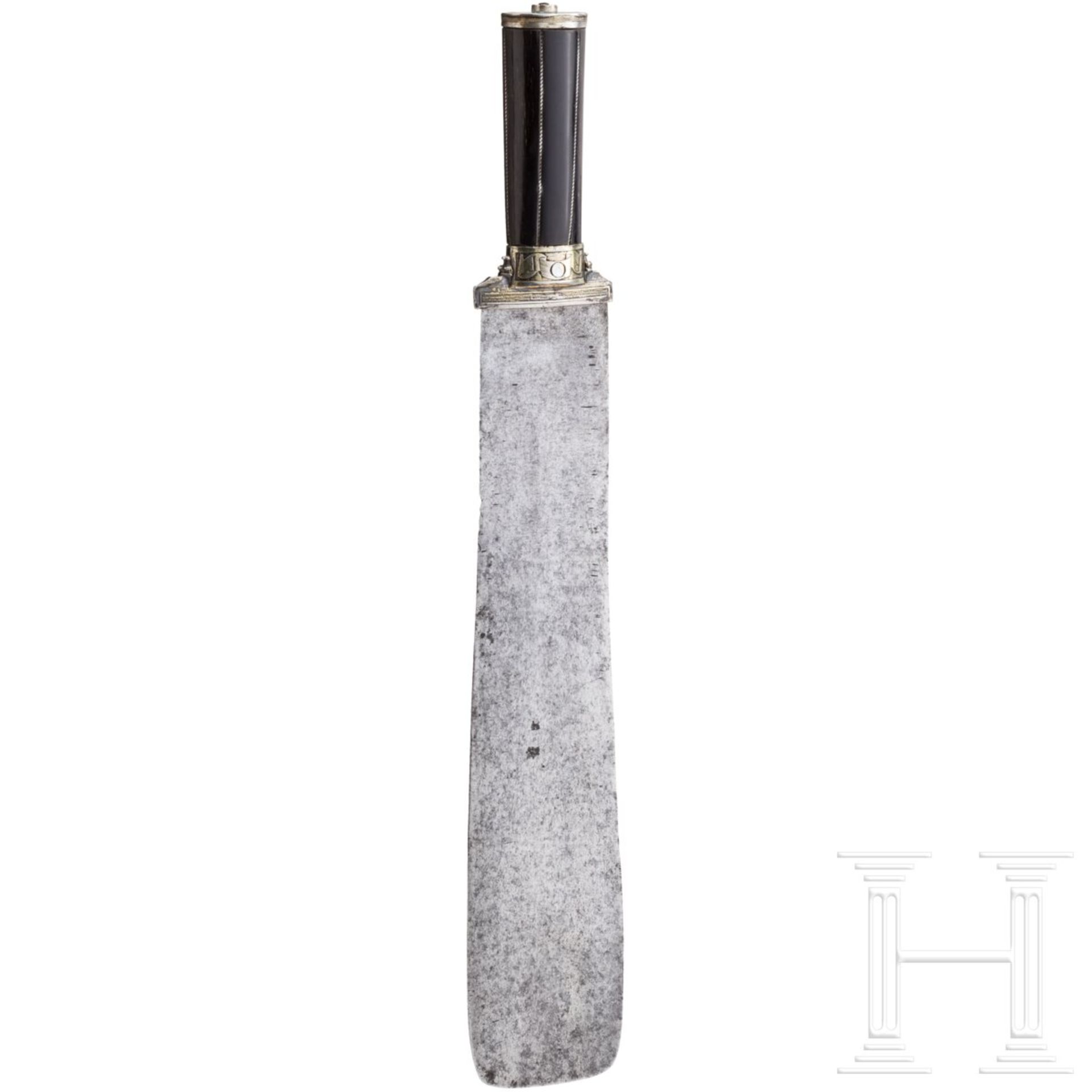 Silbermontiertes Vorlegemesser mit Griff aus Steinbockhorn, süddeutsch, 16. Jhdt. - Bild 2 aus 7